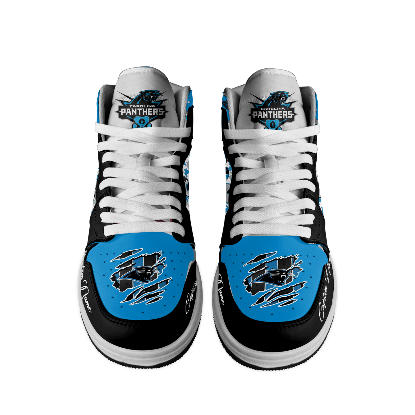 Ideafootwear Carolina Panthers AJ1 High Sneakers Shoes For Men And Women