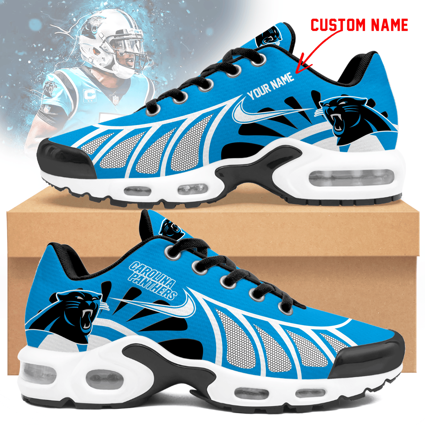 Ideafootwear Carolina Panthers TN Shoes Sneakers For Men And Women