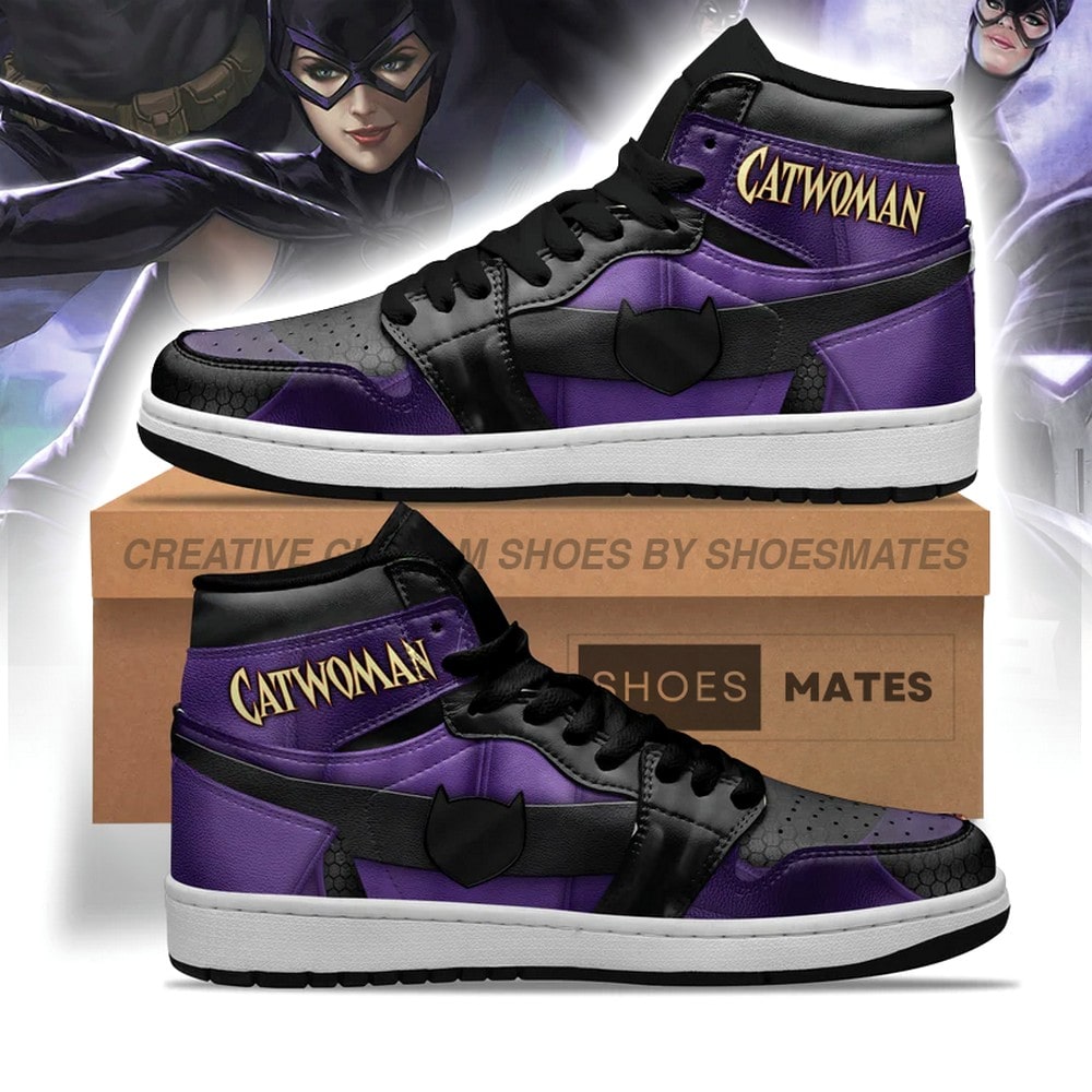 Ideafootwear Catwoman AJ1 High Sneakers Shoes For Men And Women