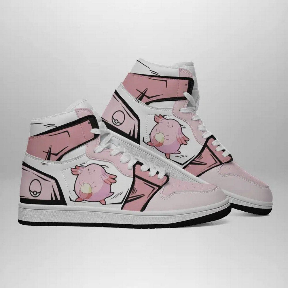 Ideafootwear Chansey Pokemon AJ1 High Sneakers Shoes For Men And Women