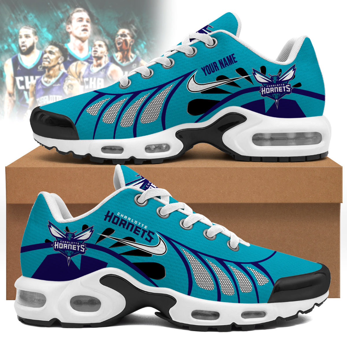 Ideafootwear Charlotte Hornets TN Shoes Sneakers For Men And Women