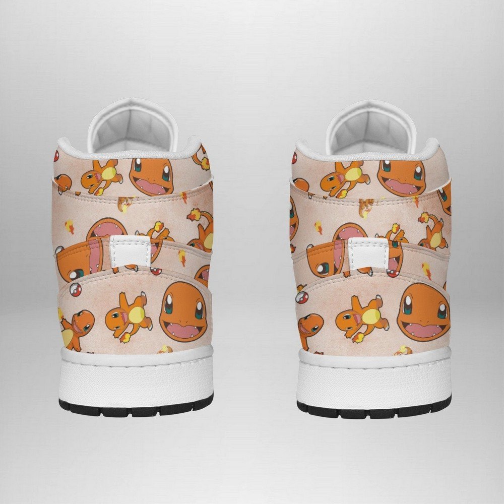Ideafootwear Charmander Pattern Pokemon AJ1 High Sneakers Shoes For Men And Women