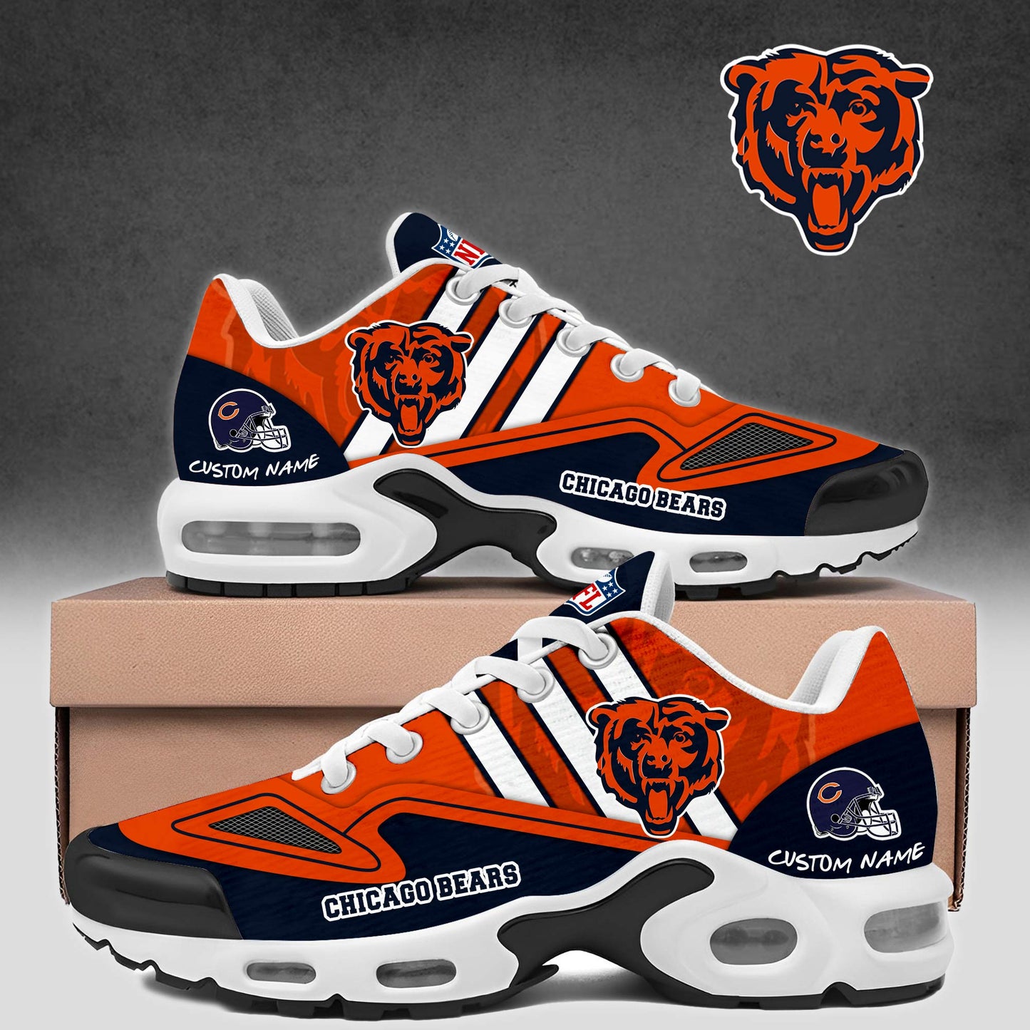 Ideafootwear Chicago Bears TN Shoes Sneakers For Men And Women