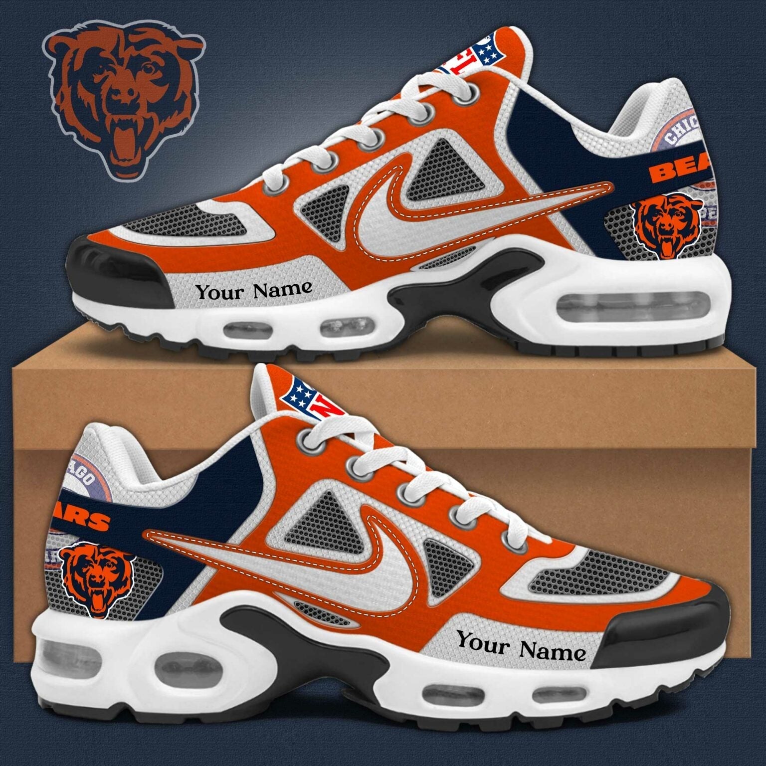 Ideafootwear Chicago Bears TN Shoes Sneakers For Men And Women
