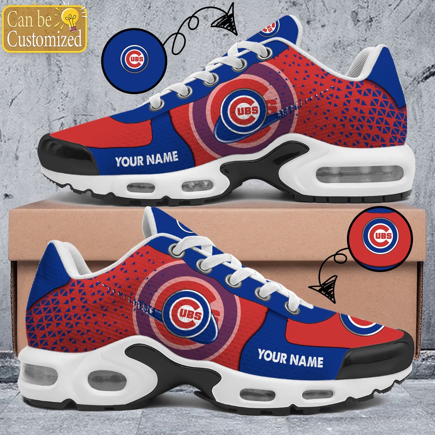 Ideafootwear Chicago Cubs TN Shoes Sneakers For Men And Women