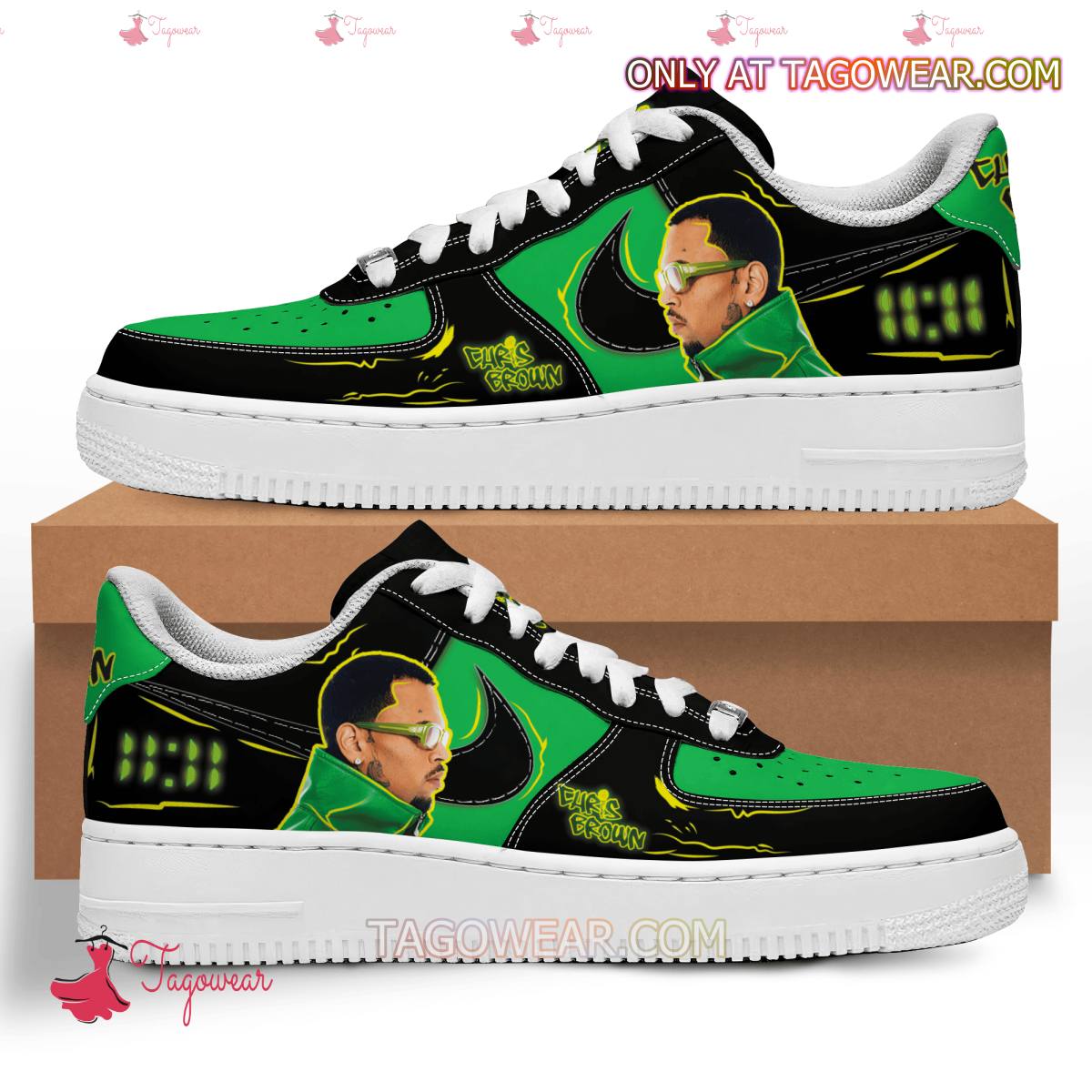 Ideafootwear Chris Brown Air Low-Top Sneakers Shoes For Men And Women 4