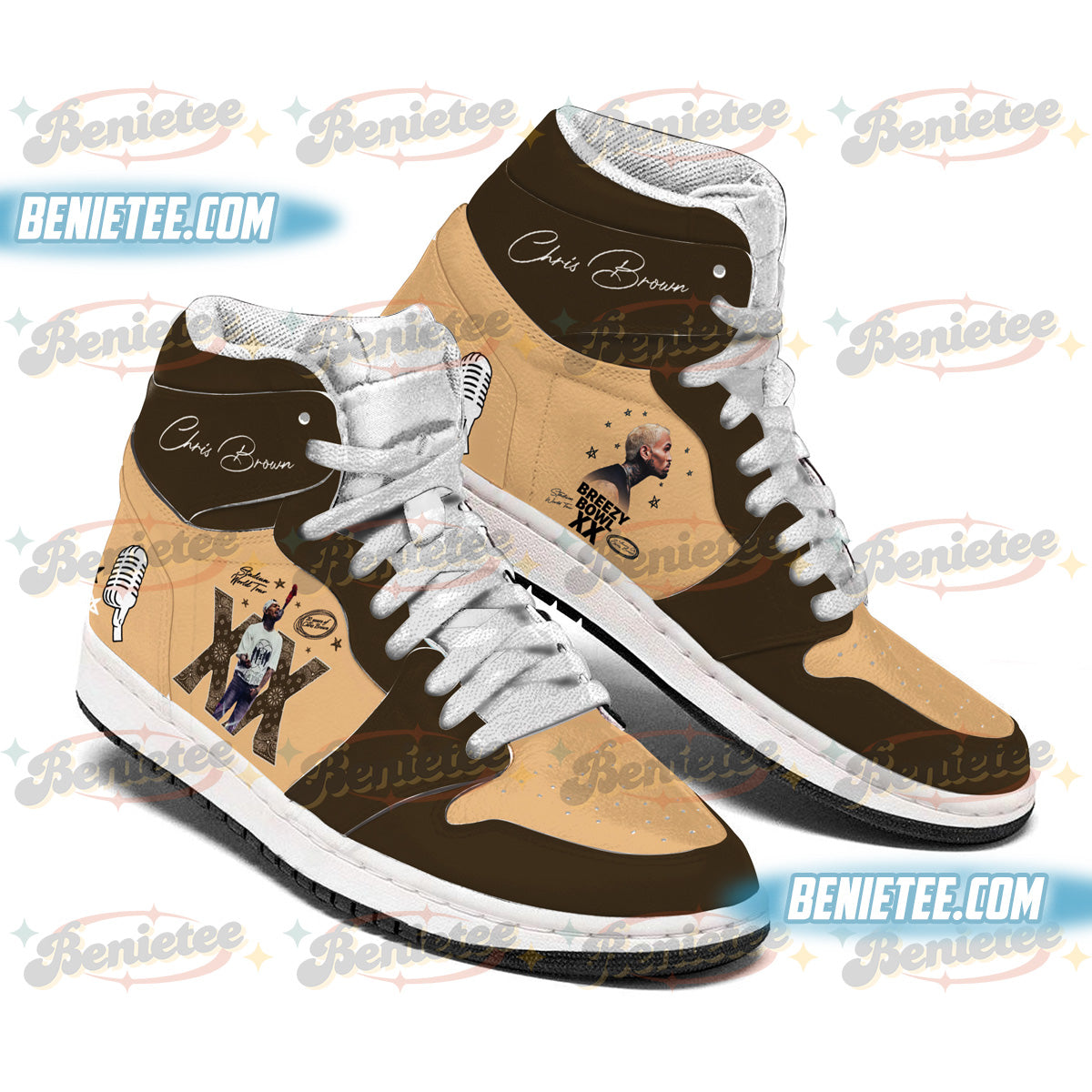 Ideafootwear Chris Brown AJ1 High Sneakers Shoes For Men And Women