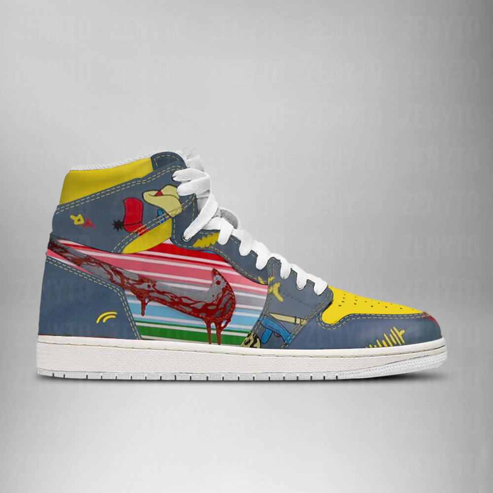 Ideafootwear Chucky Halloween V3 AJ1 High Sneakers Shoes For Men And Women
