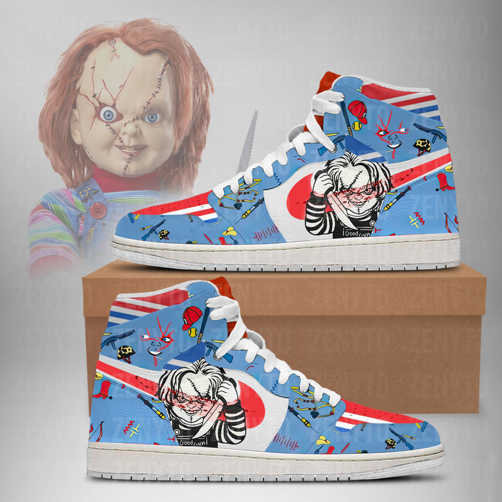 Ideafootwear Chucky Halloween V5 AJ1 High Sneakers Shoes For Men And Women