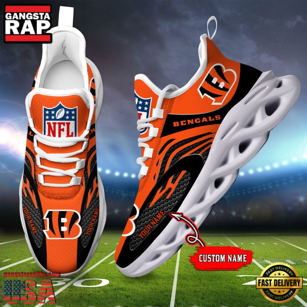 Ideafootwear Cincinnati Bengals Max Soul Shoes Sneakers For Men And Women