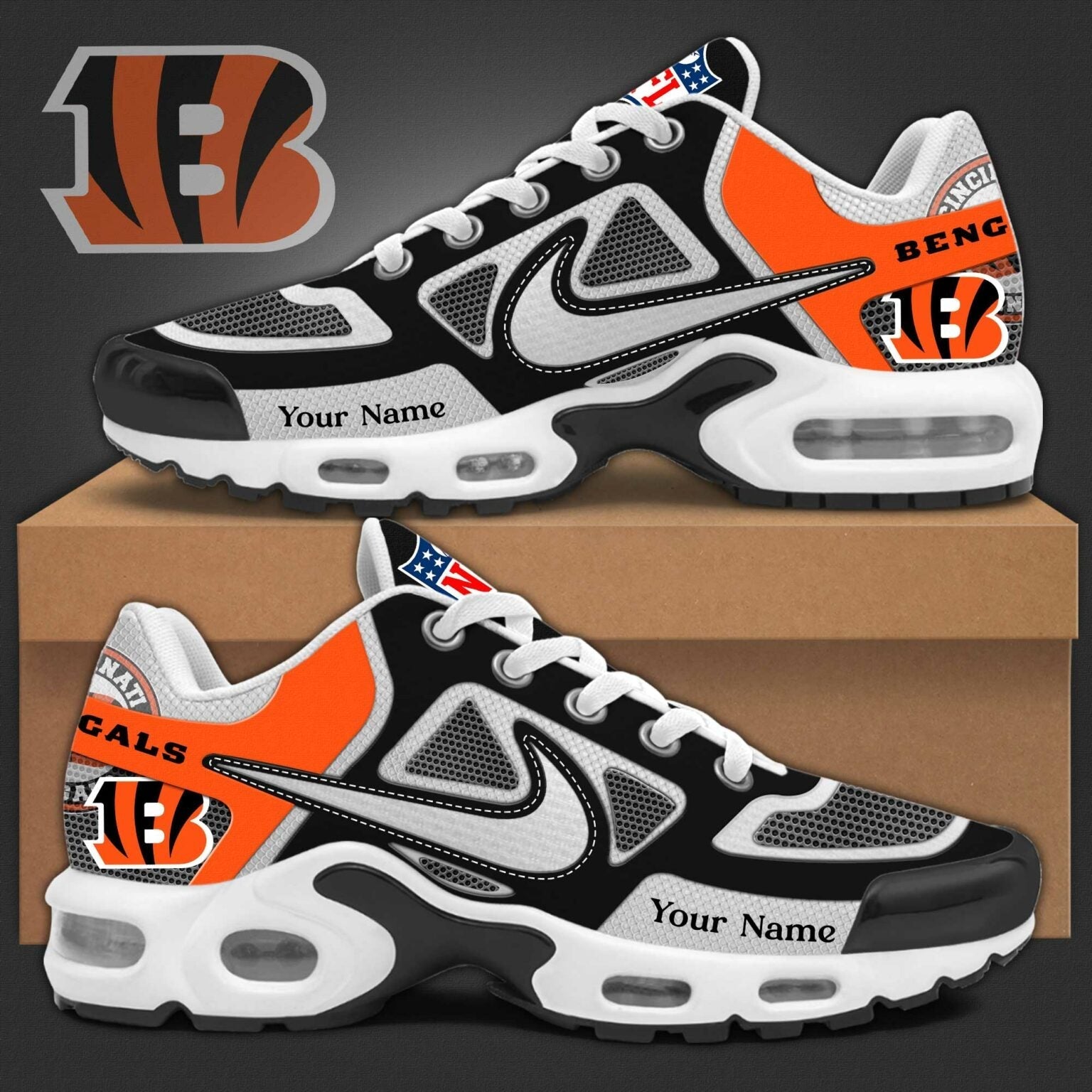 Ideafootwear Cincinnati Bengals TN Shoes Sneakers For Men And Women