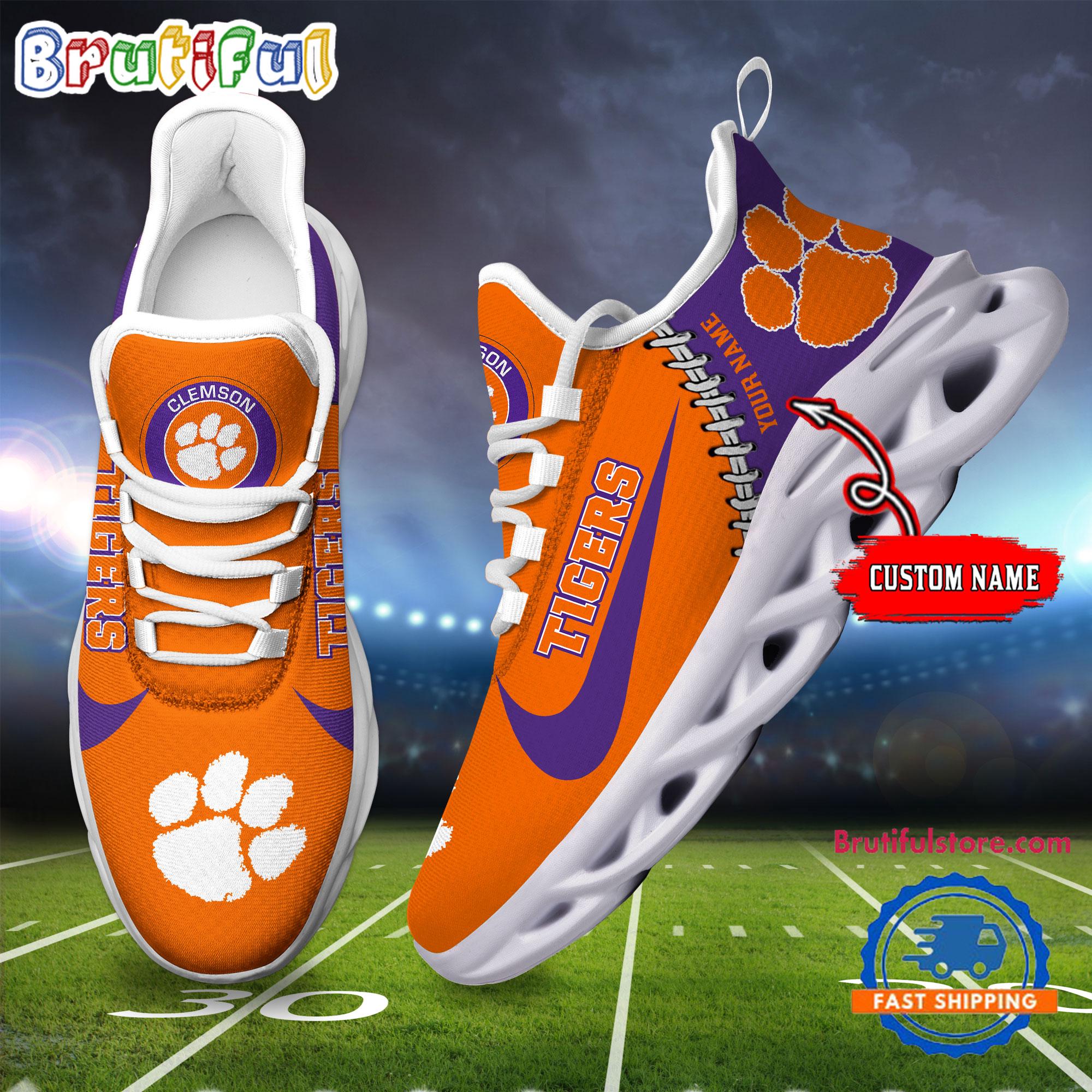 Ideafootwear Clemson Tigers Max Soul Shoes Sneakers For Men And Women