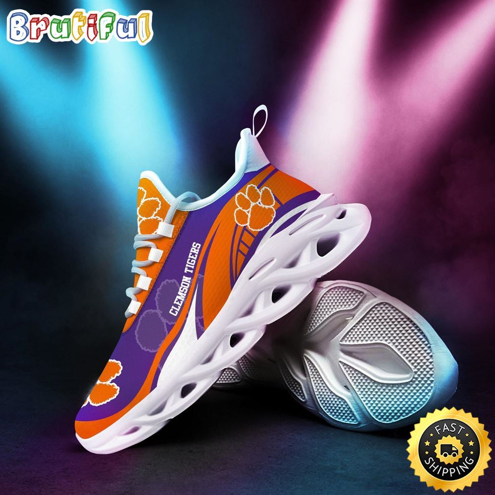 Ideafootwear Clemson Tigers Max Soul Shoes Sneakers For Men And Women