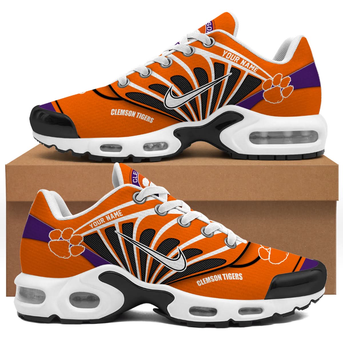 Ideafootwear Clemson Tigers TN Shoes Sneakers For Men And Women