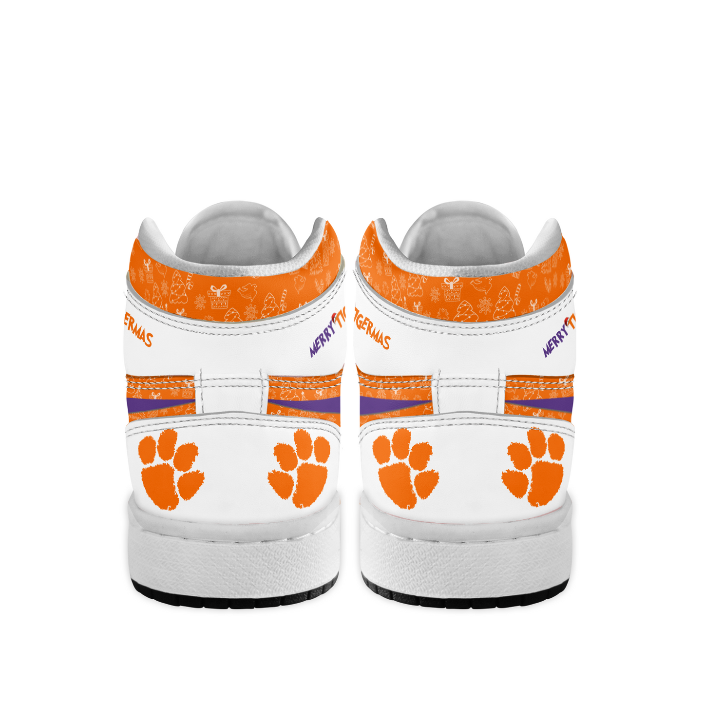 Ideafootwear Clemson Tigers x The Grinch x Christmas AJ1 High Sneakers Shoes For Men And Women