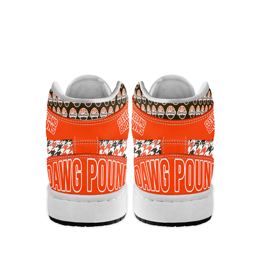Ideafootwear Cleveland Browns AJ1 High Sneakers Shoes For Men And Women