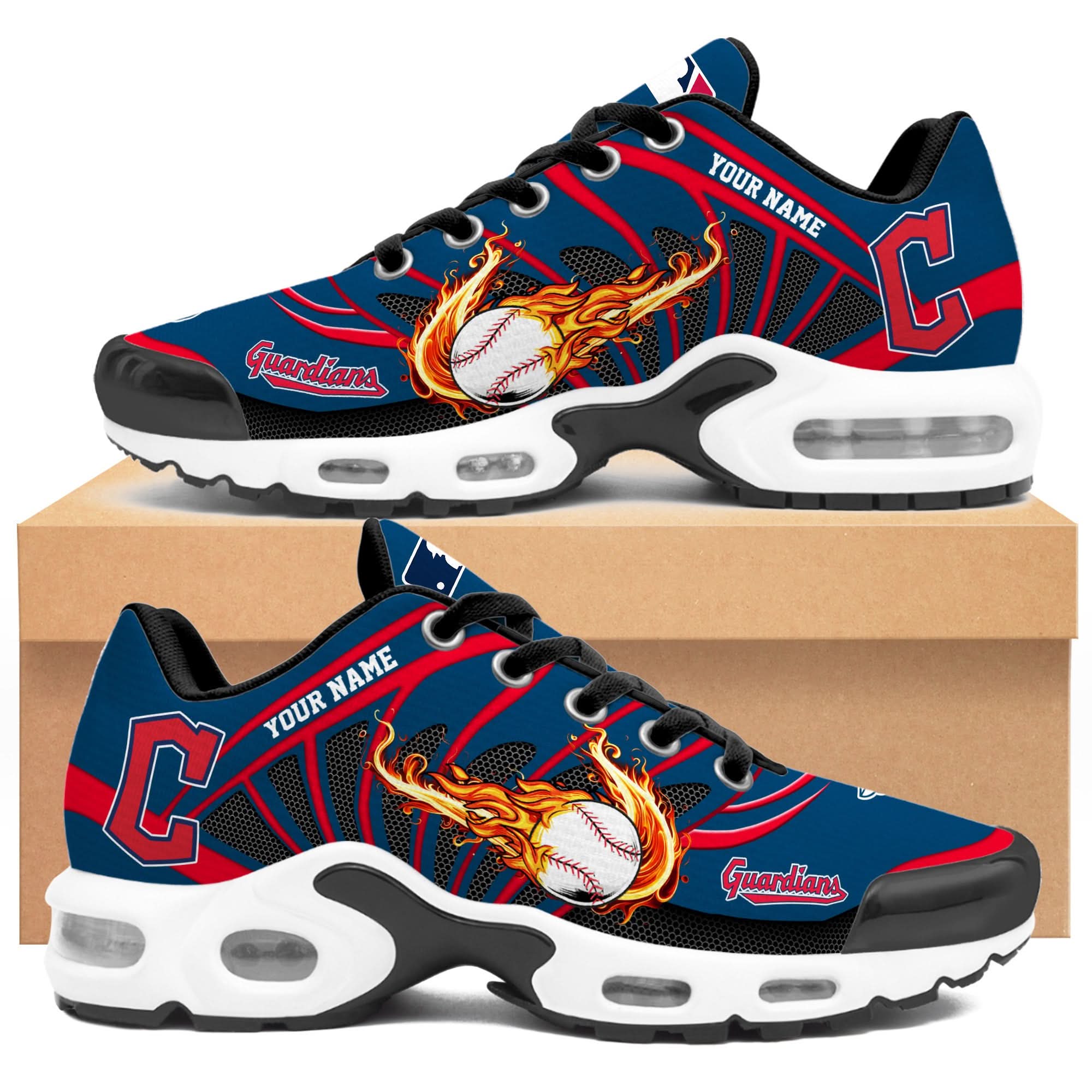 Ideafootwear Cleveland Guardians TN Shoes Sneakers For Men And Women