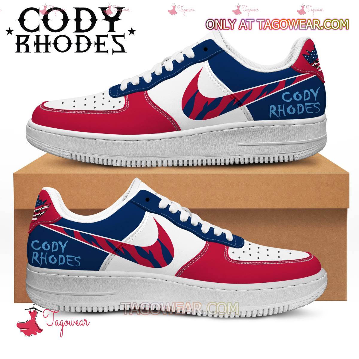 Ideafootwear Cody Rhodes Air Low-Top Sneakers Shoes For Men And Women 1