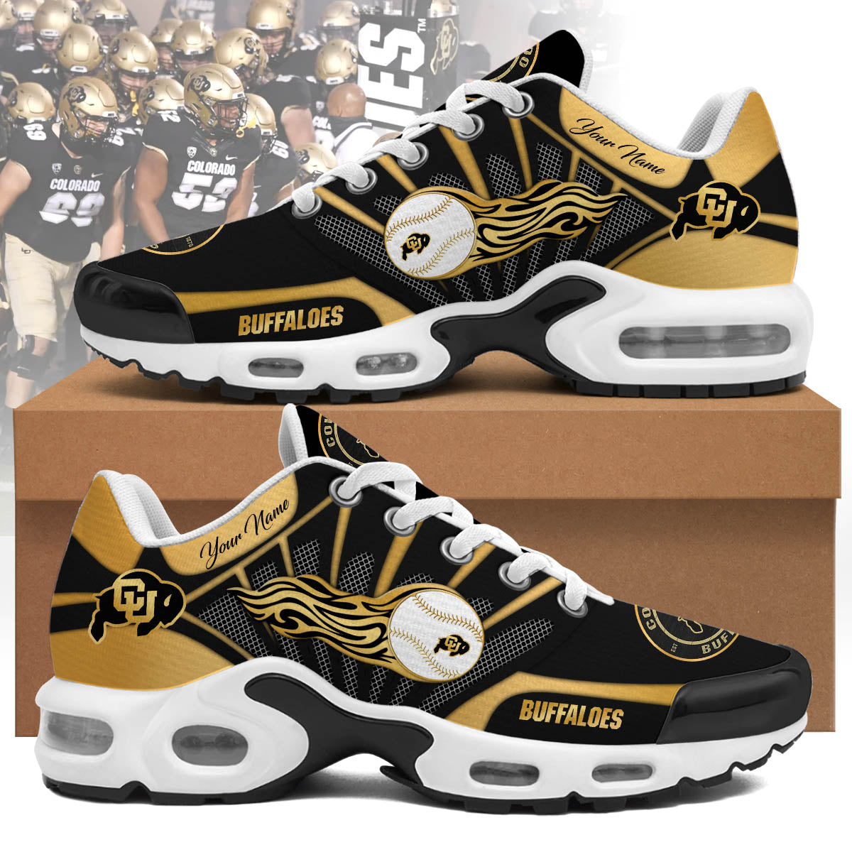 Ideafootwear Colorado Buffaloes TN Shoes Sneakers For Men And Women