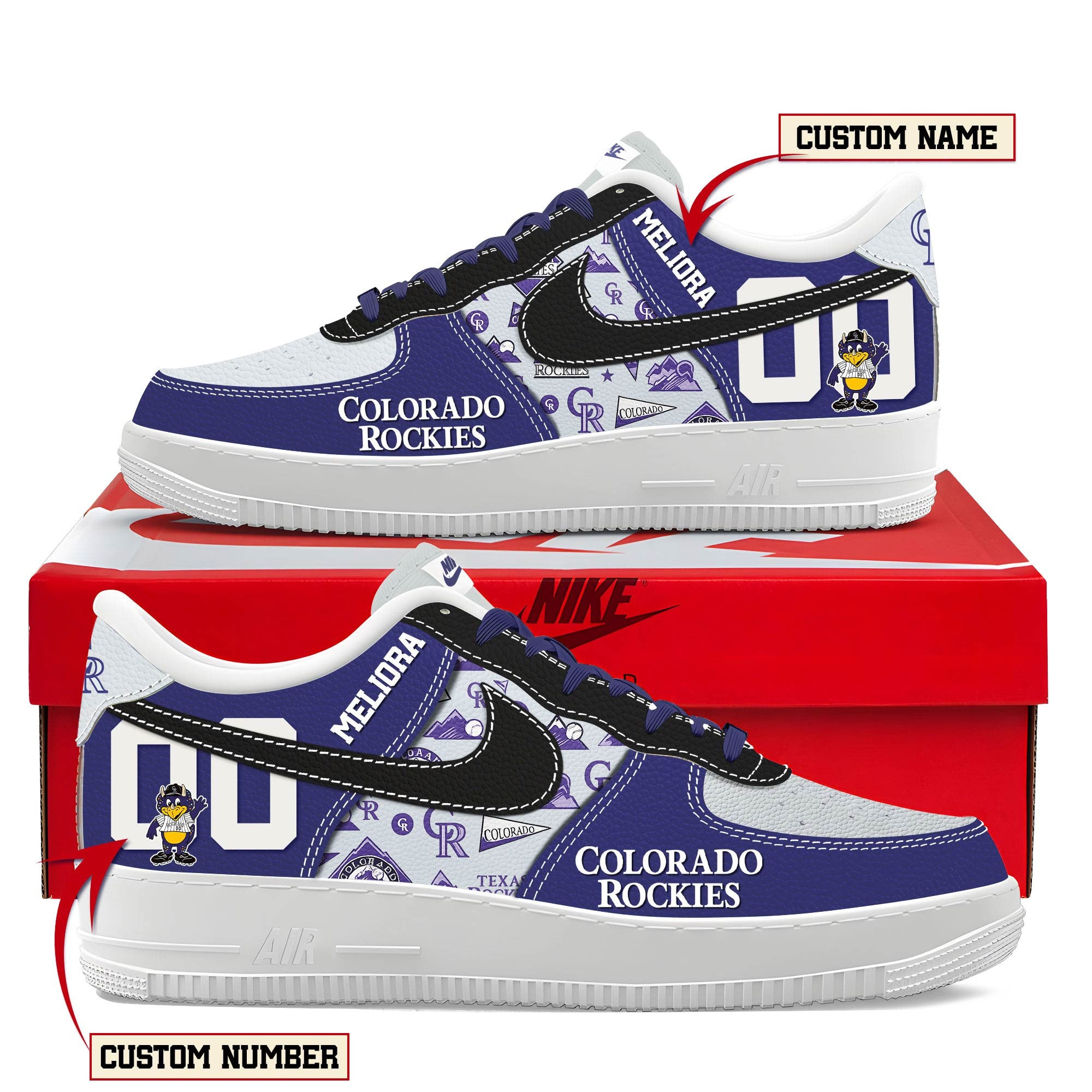 Ideafootwear Colorado Rockies Air Low-Top Sneakers Shoes For Men And Women 1
