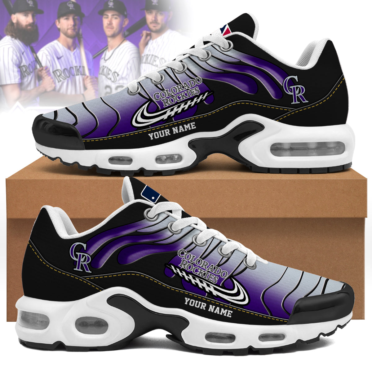 Ideafootwear Colorado Rockies TN Shoes Sneakers For Men And Women
