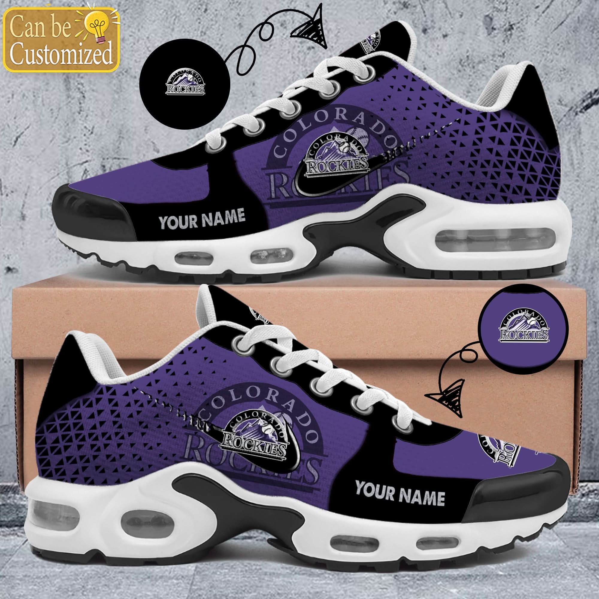 Ideafootwear Colorado Rockies TN Shoes Sneakers For Men And Women