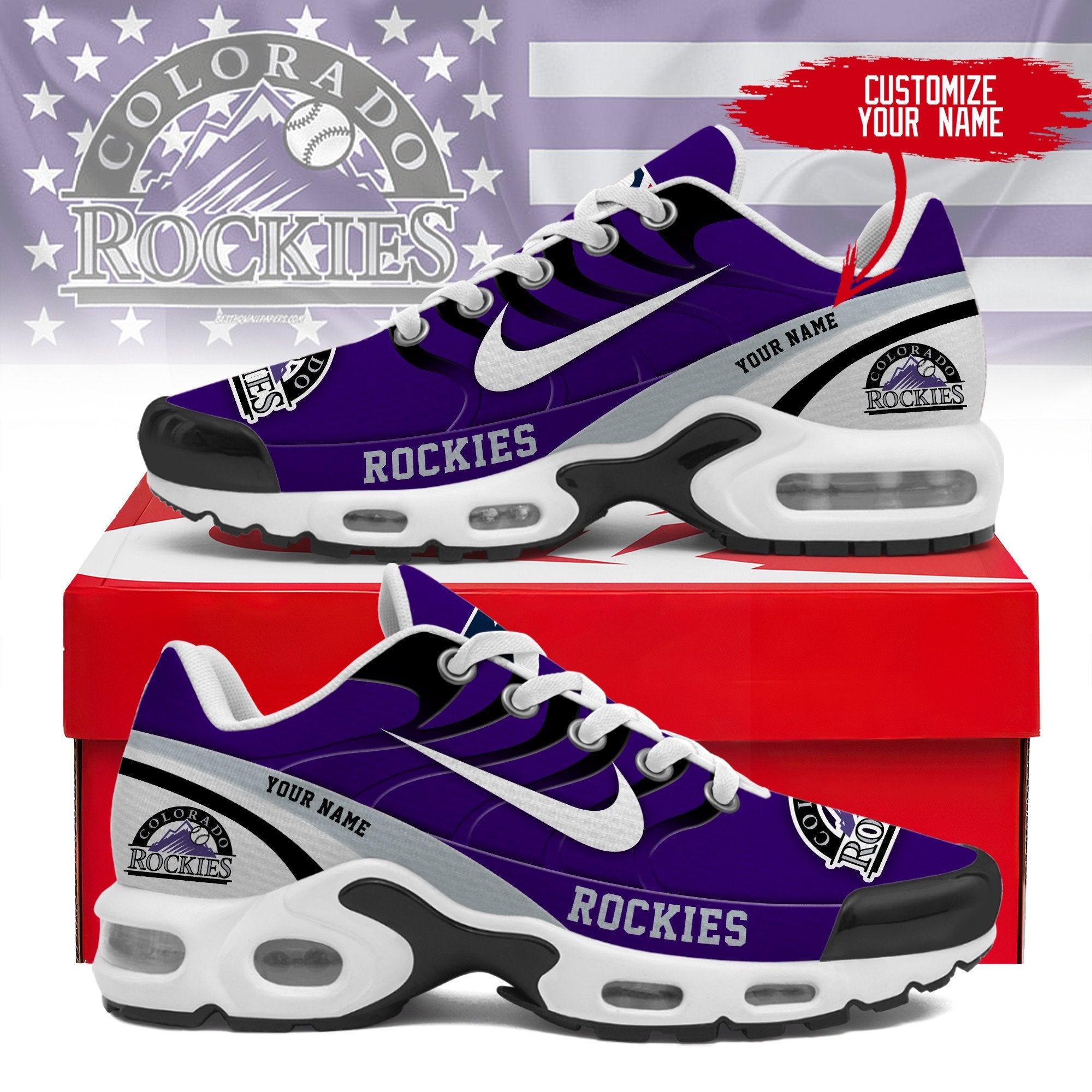 Ideafootwear Colorado Rockies TN Shoes Sneakers For Men And Women