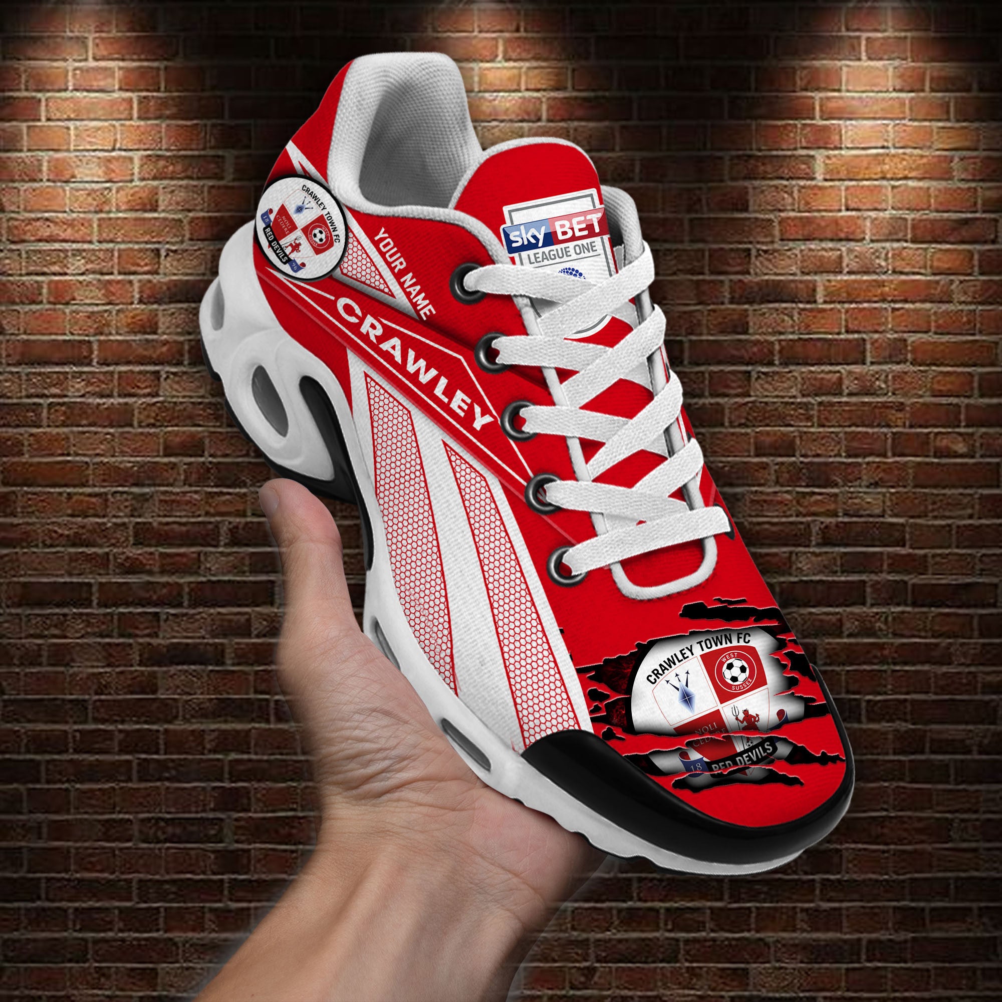 Ideafootwear Crawley Town TN Shoes Sneakers For Men And Women