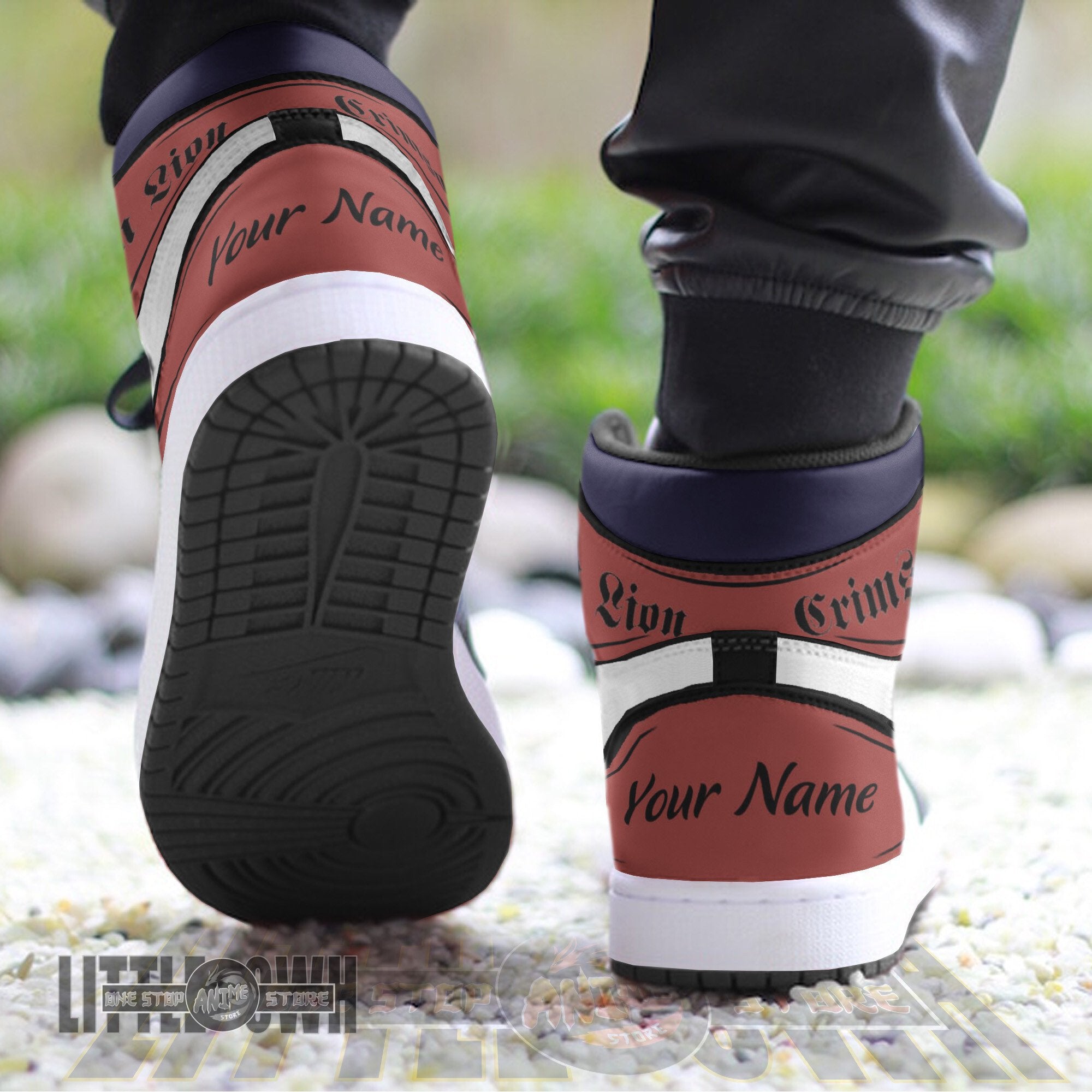 Ideafootwear Crimson Lion AJ1 High Sneakers Shoes For Men And Women