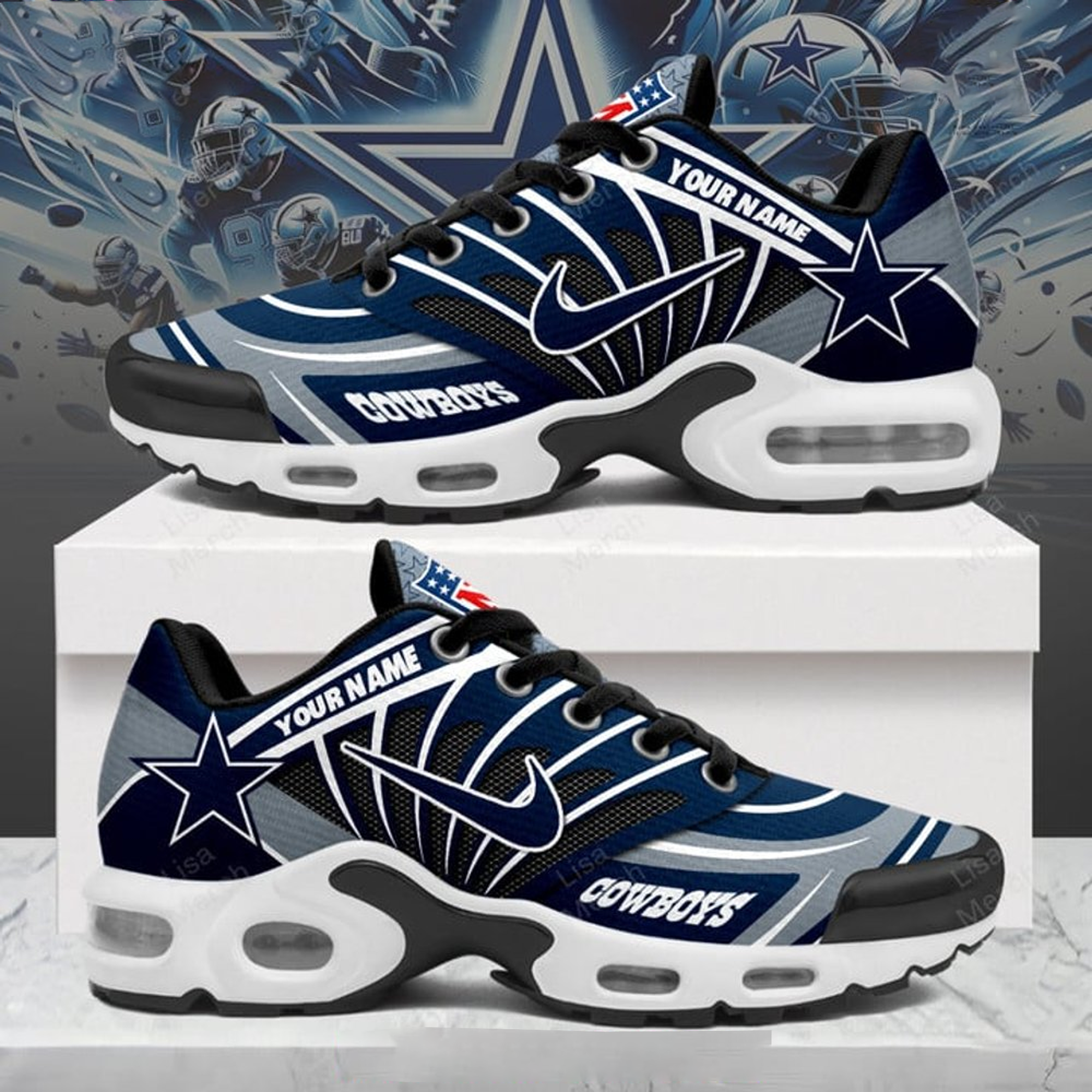 Ideafootwear Dallas Cowboys TN Shoes Sneakers For Men And Women