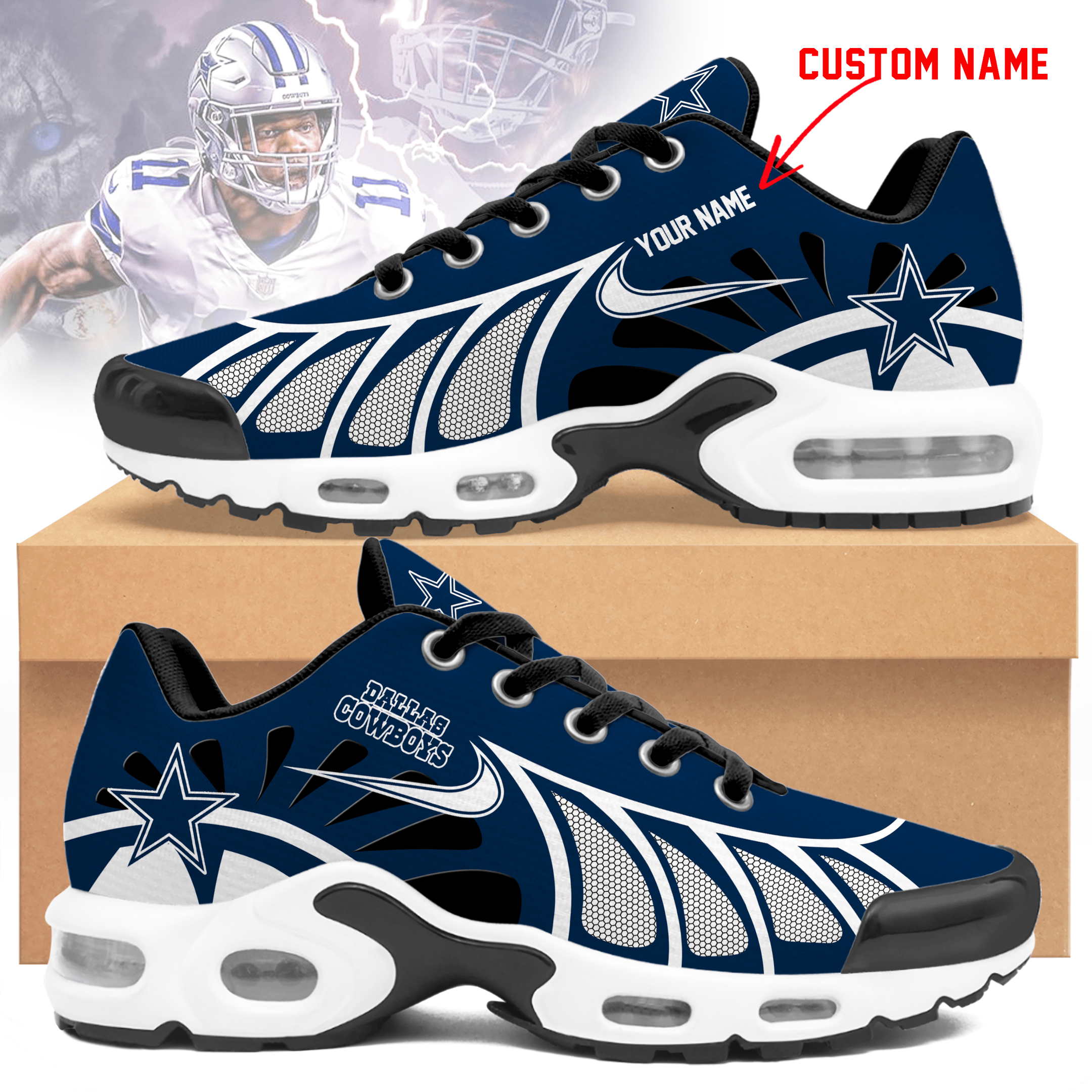 Ideafootwear Dallas Cowboys TN Shoes Sneakers For Men And Women