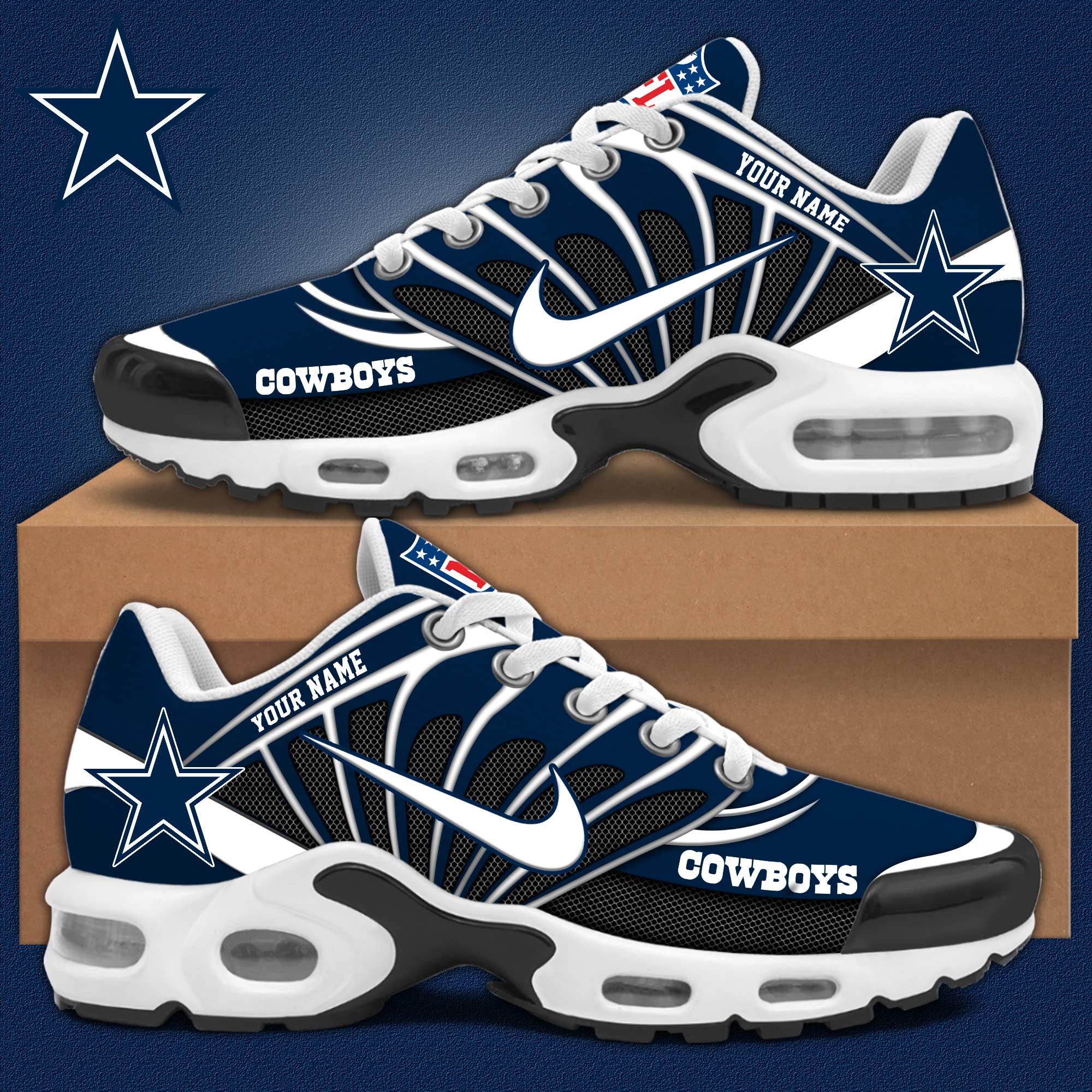 Ideafootwear Dallas Cowboys TN Shoes Sneakers For Men And Women