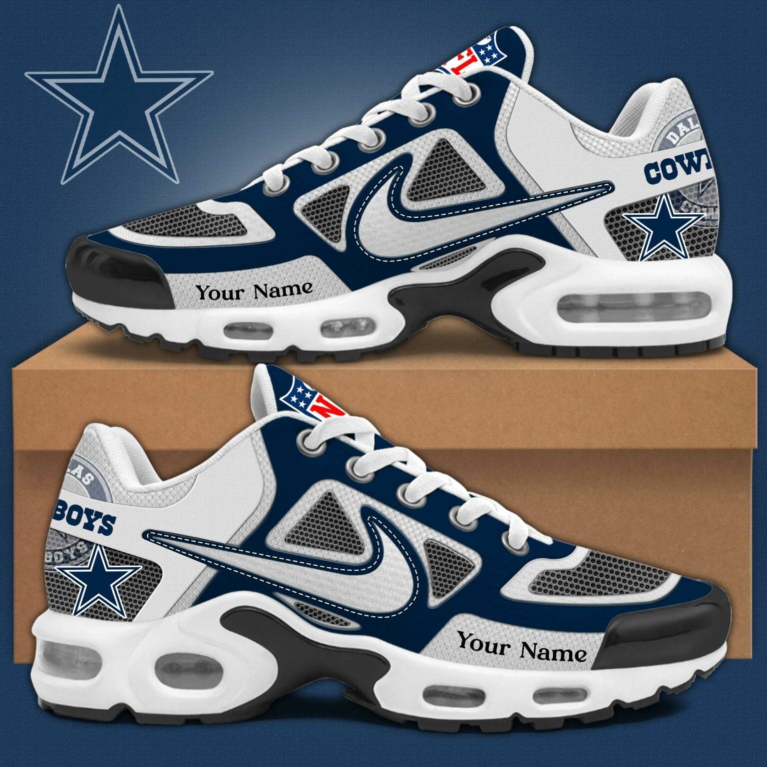 Ideafootwear Dallas Cowboys TN Shoes Sneakers For Men And Women