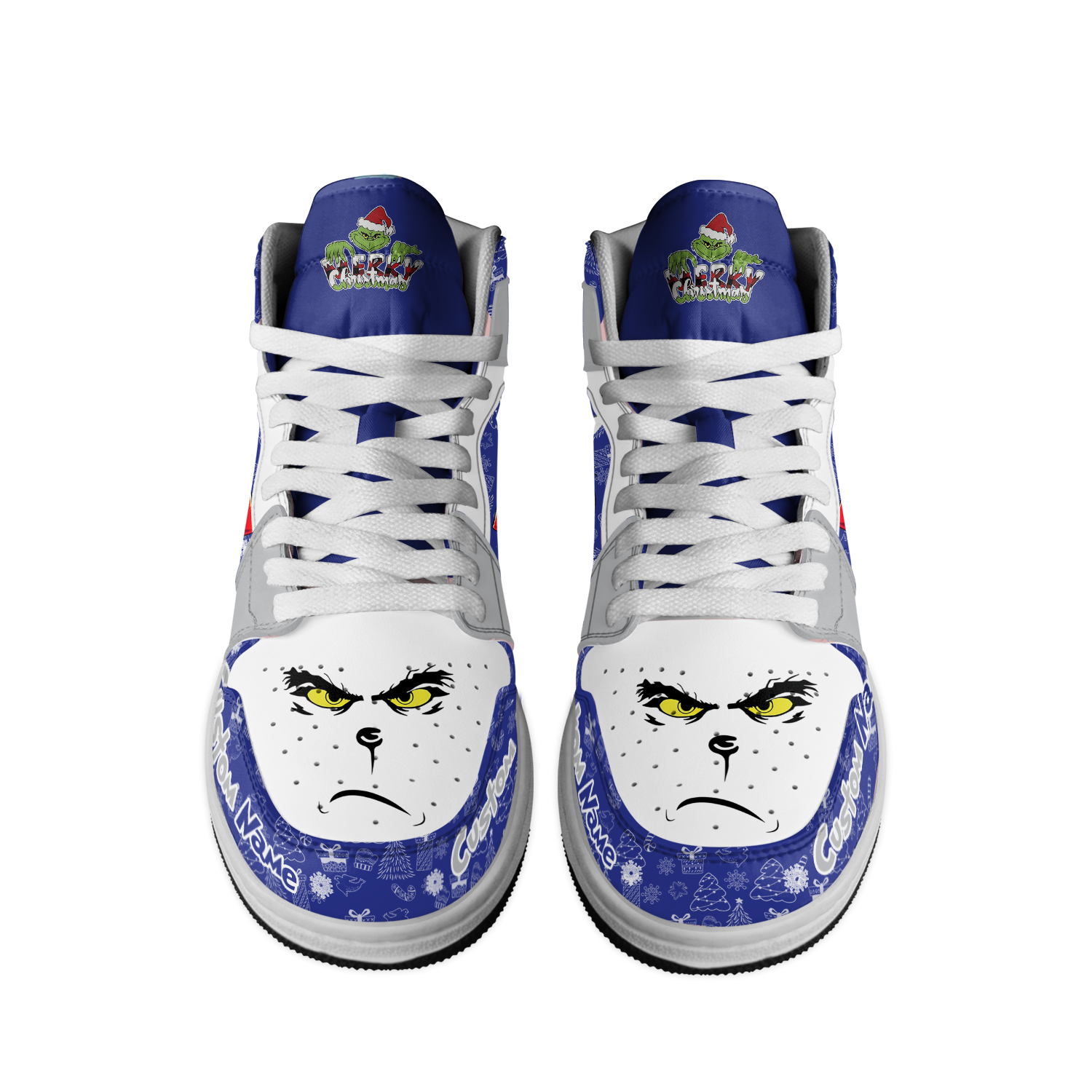Ideafootwear Dallas Cowboys x The Grinch x Christmas AJ1 High Sneakers Shoes For Men And Women
