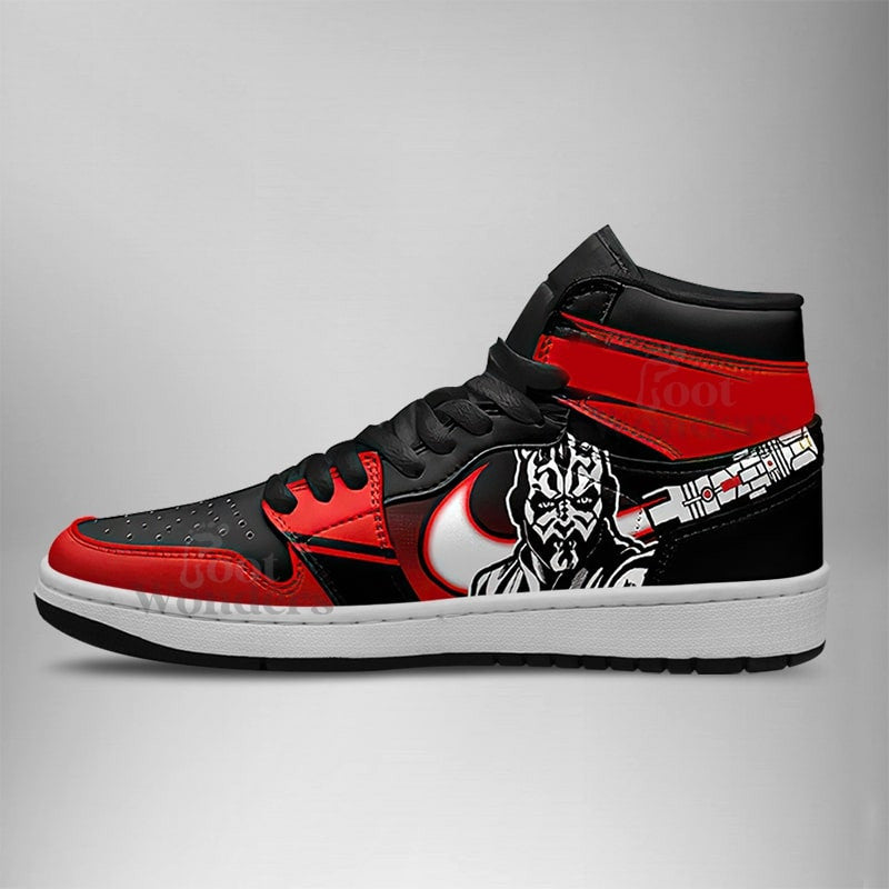 Ideafootwear Darth Maul AJ1 High Sneakers Shoes For Men And Women
