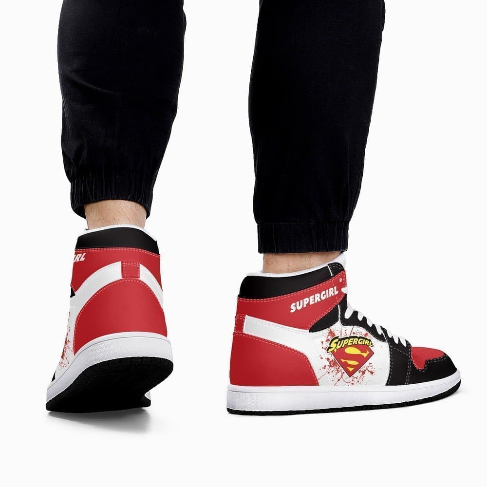 Ideafootwear DC Comics Supergirl AJ1 High Sneakers Shoes For Men And Women