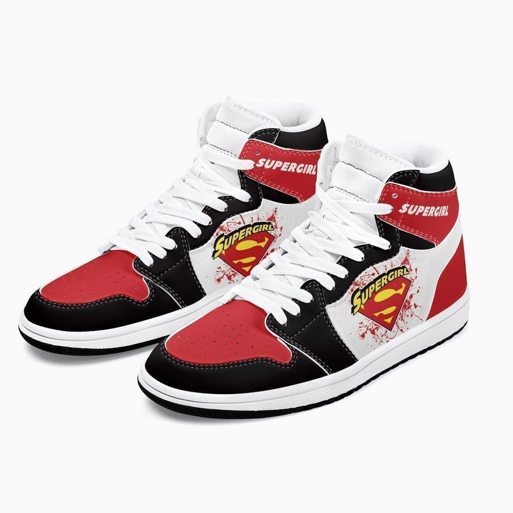 Ideafootwear DC Comics Supergirl AJ1 High Sneakers Shoes For Men And Women