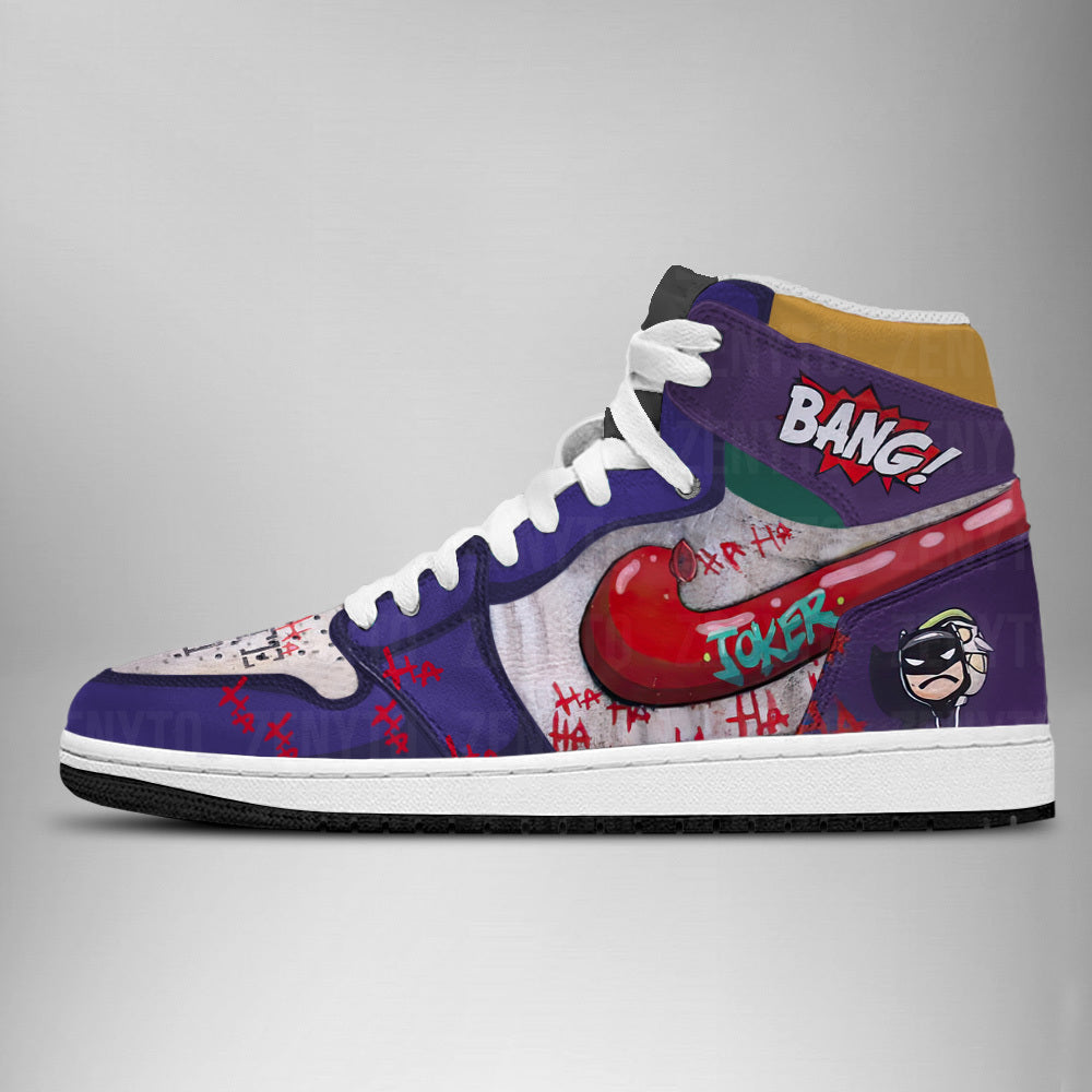 Ideafootwear DC Joker Batman AJ1 High Sneakers Shoes For Men And Women