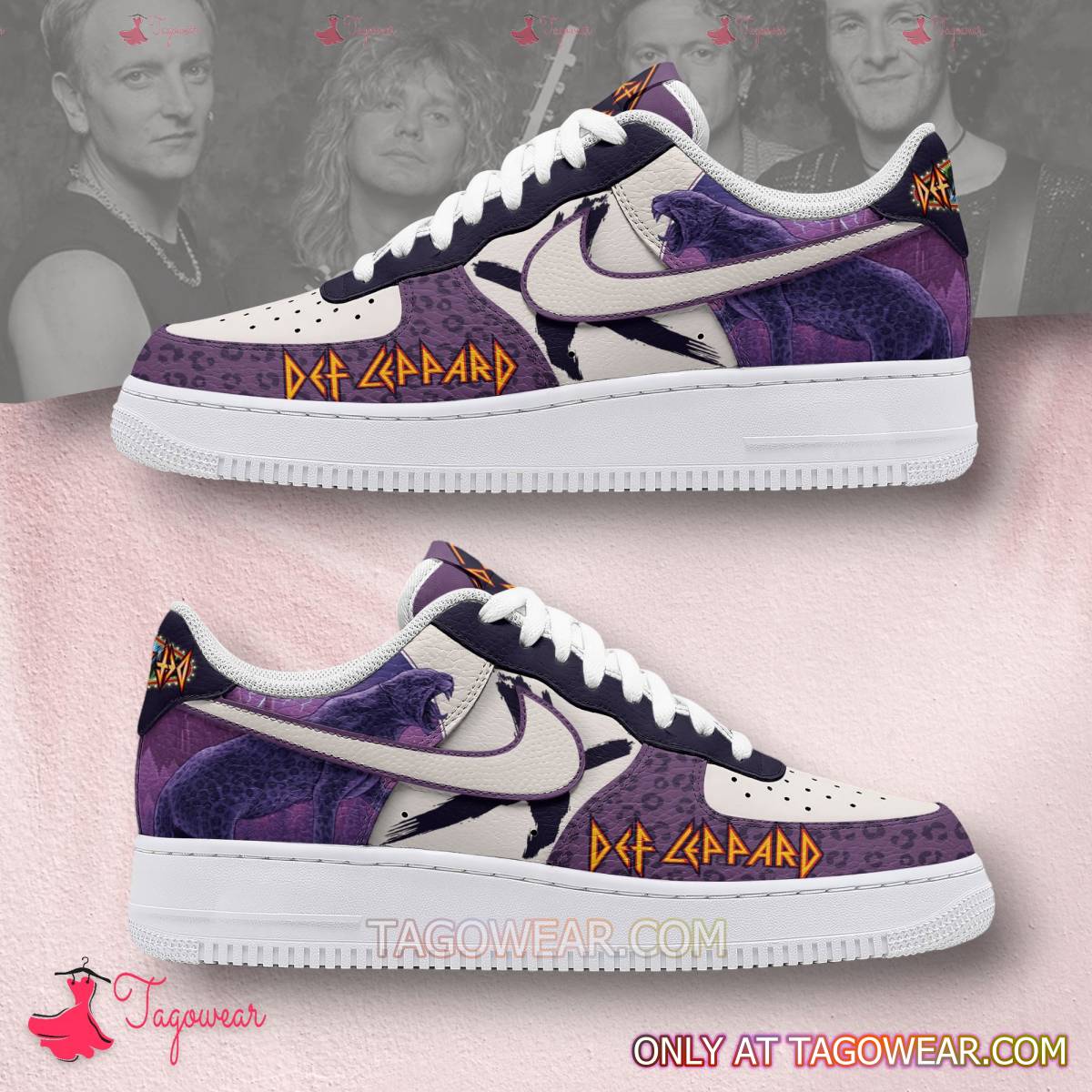 Ideafootwear Def Leppard Air Low-Top Sneakers Shoes For Men And Women 1