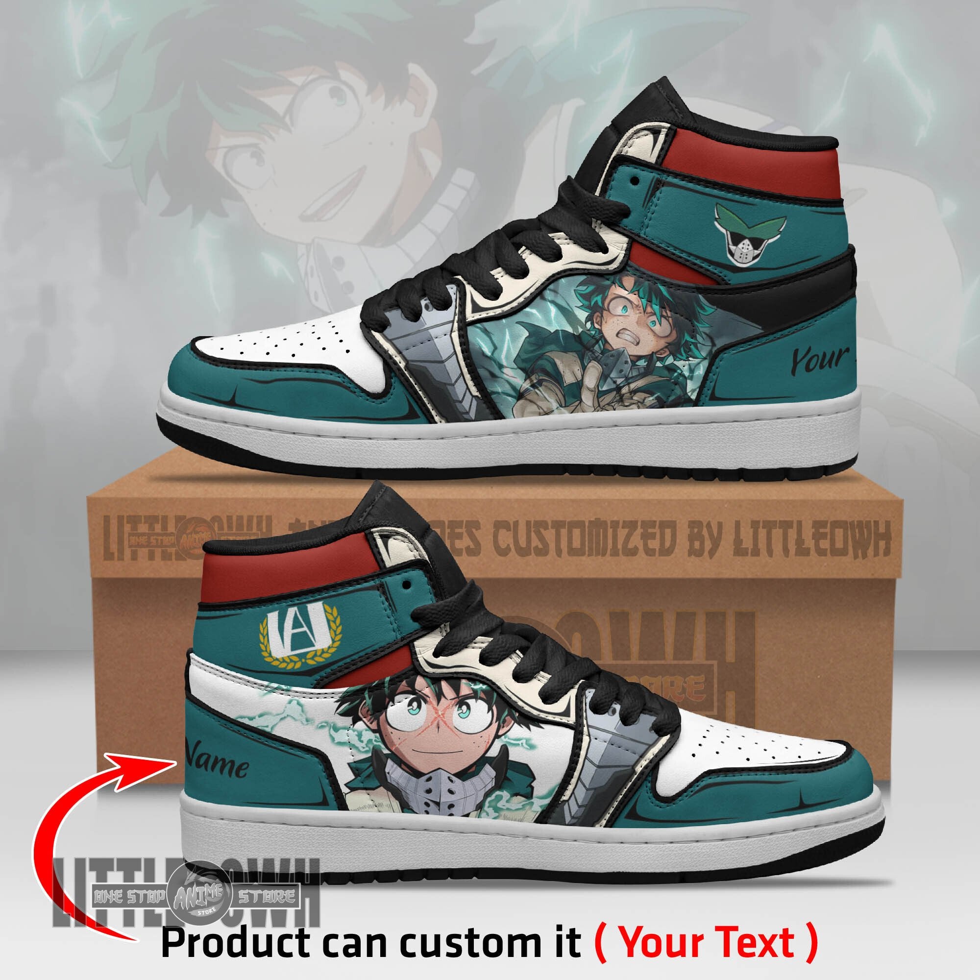 Ideafootwear Deku AJ1 High Sneakers Shoes For Men And Women