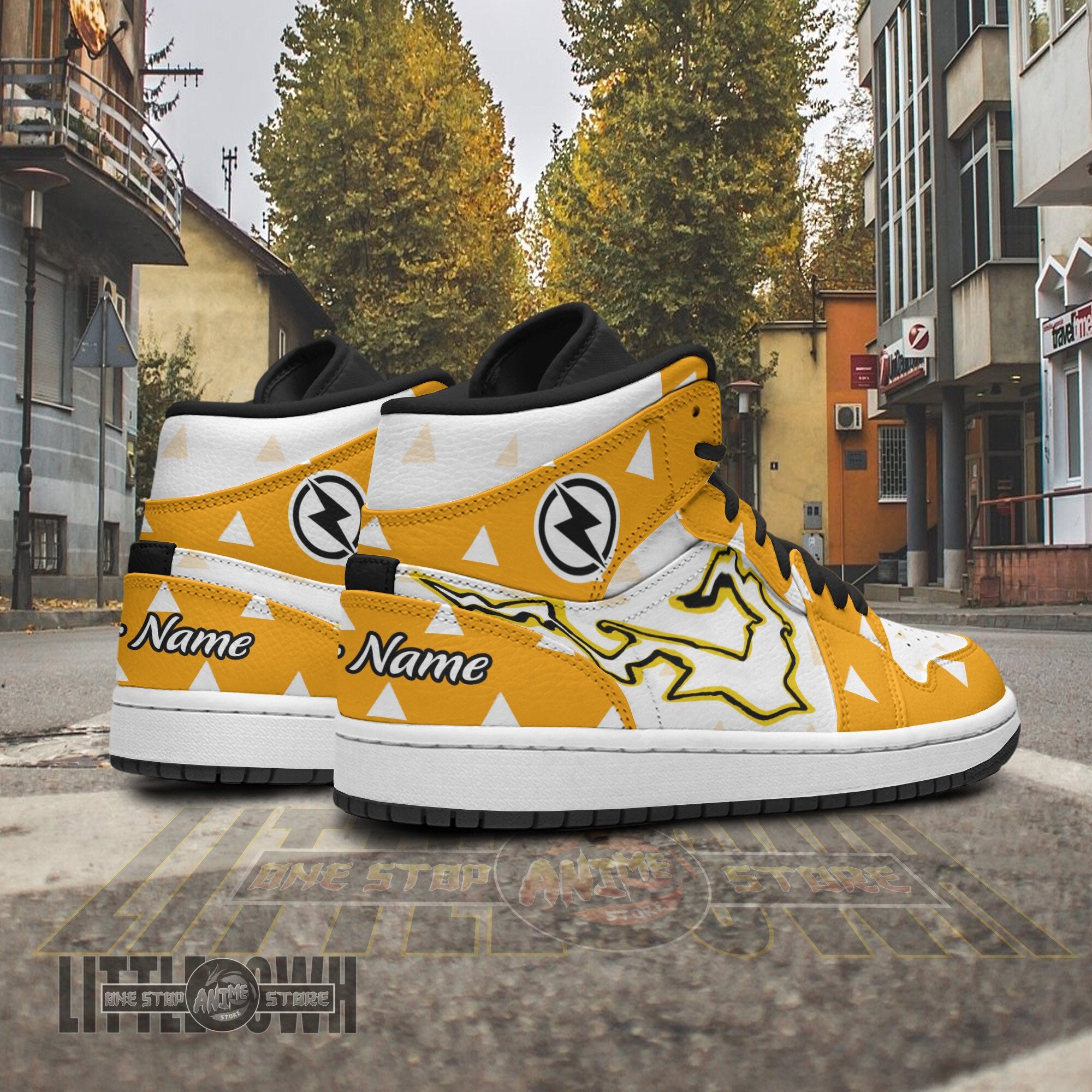 Ideafootwear Demon Slayer AJ1 High Sneakers Shoes For Men And Women