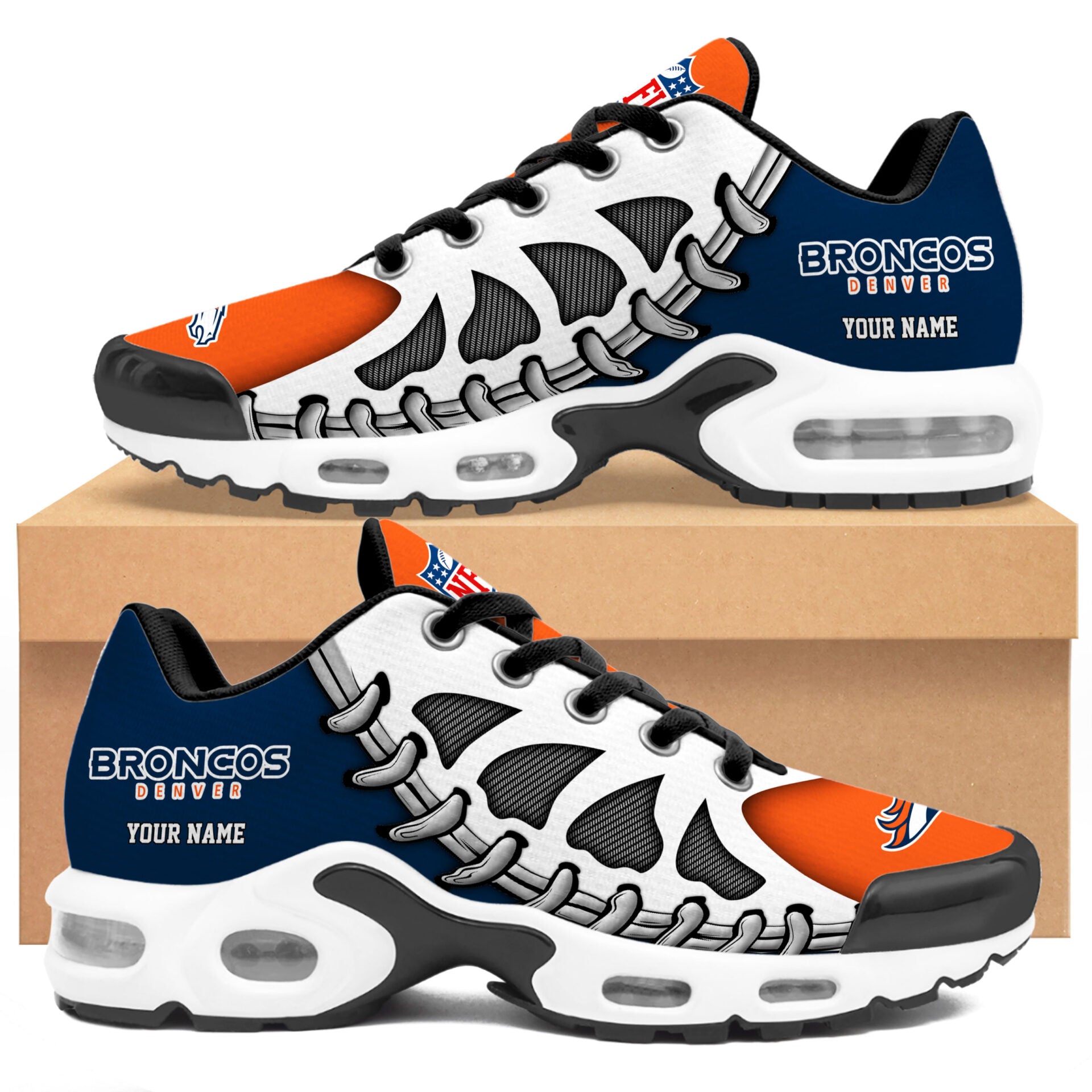 Ideafootwear Denver Broncos TN Shoes Sneakers For Men And Women