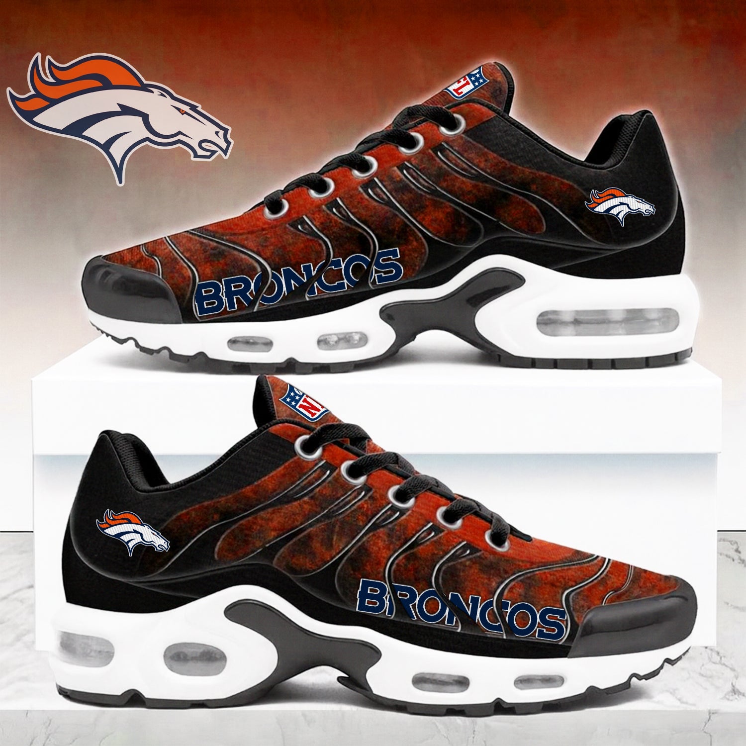 Ideafootwear Denver Broncos TN Shoes Sneakers For Men And Women