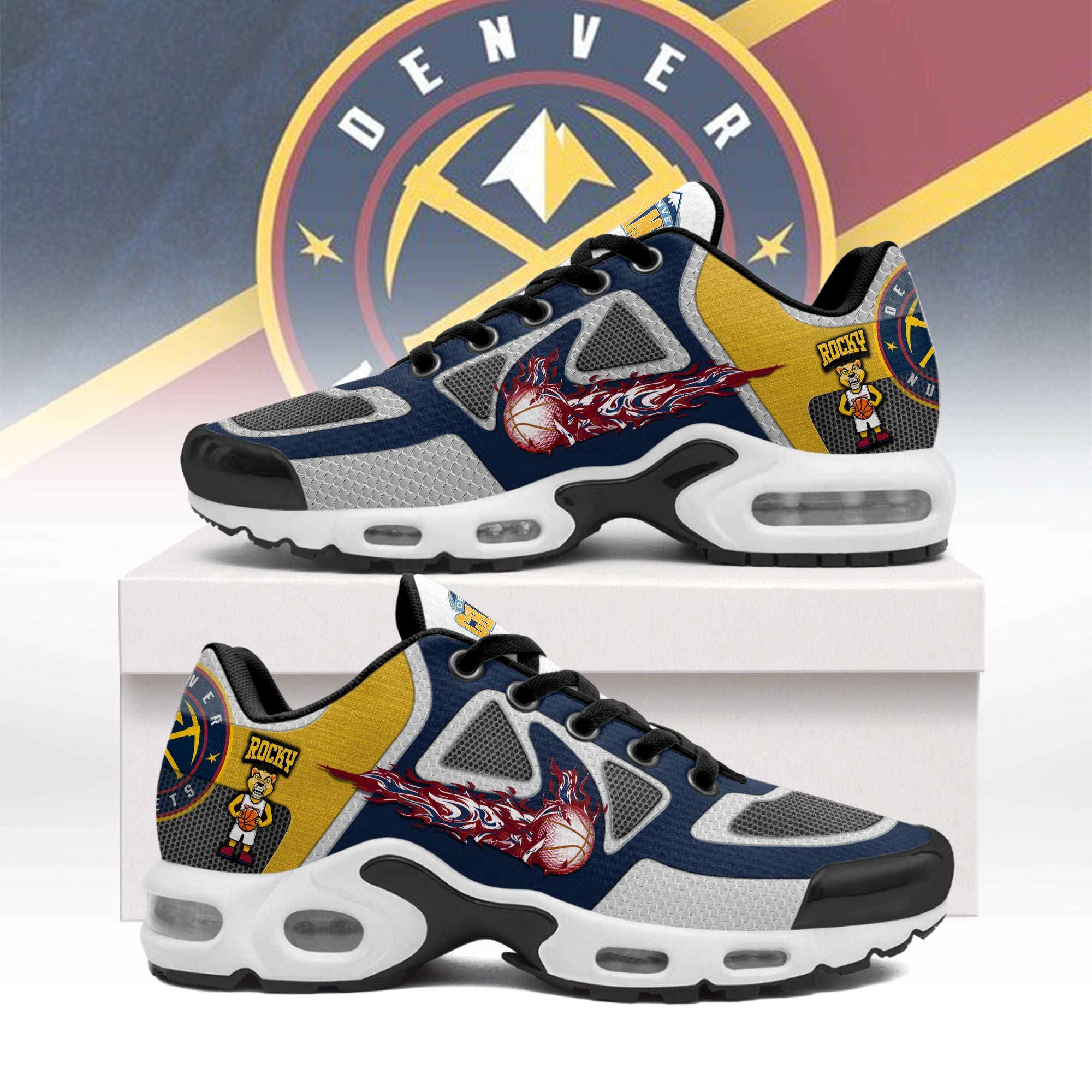 Ideafootwear Denver Nuggets TN Shoes Sneakers For Men And Women
