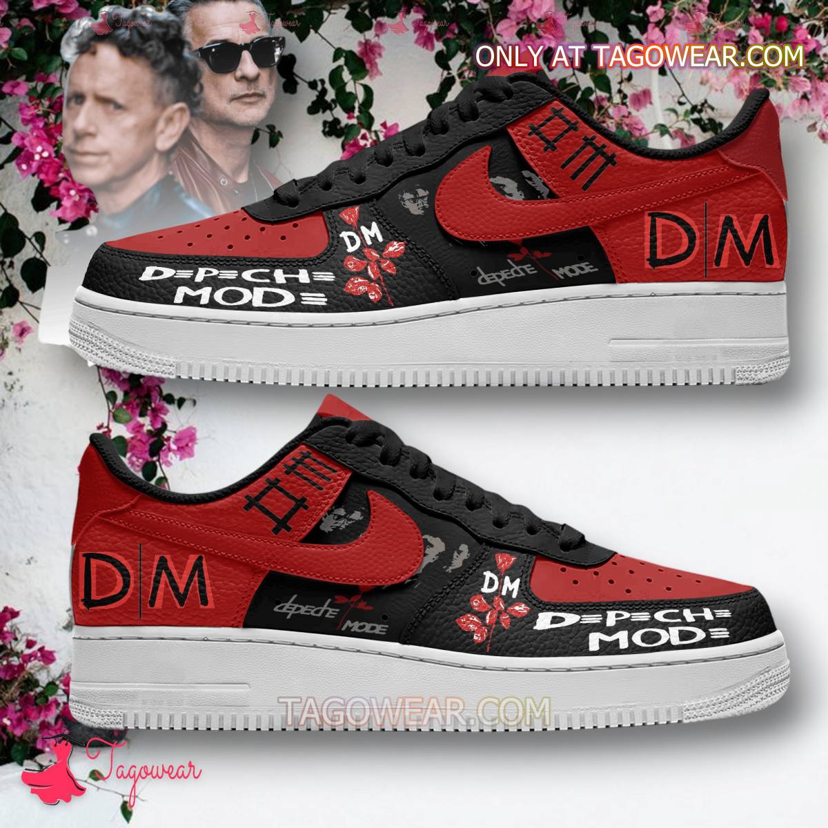 Ideafootwear Depeche Mode Air Low-Top Sneakers Shoes For Men And Women 1