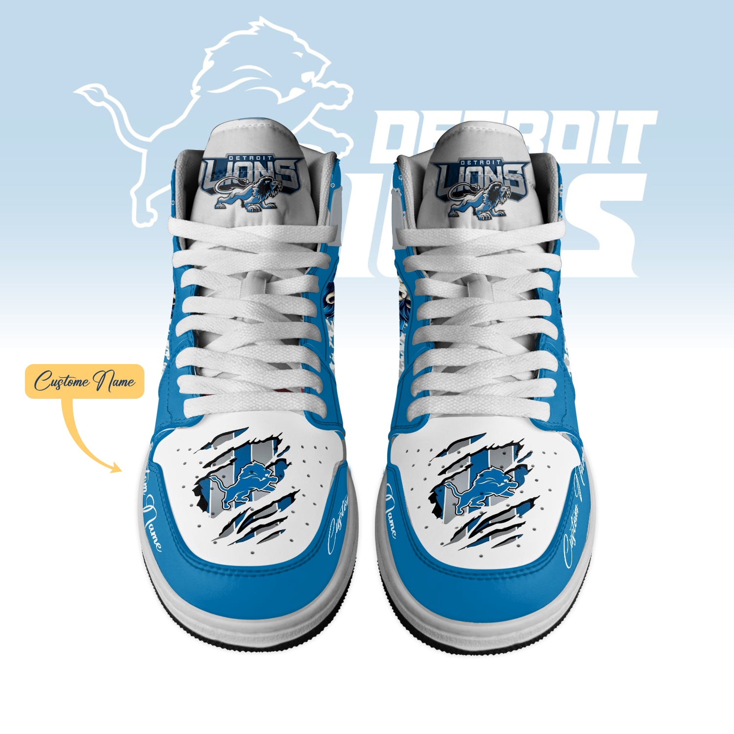 Ideafootwear Detroit Lions AJ1 High Sneakers Shoes For Men And Women