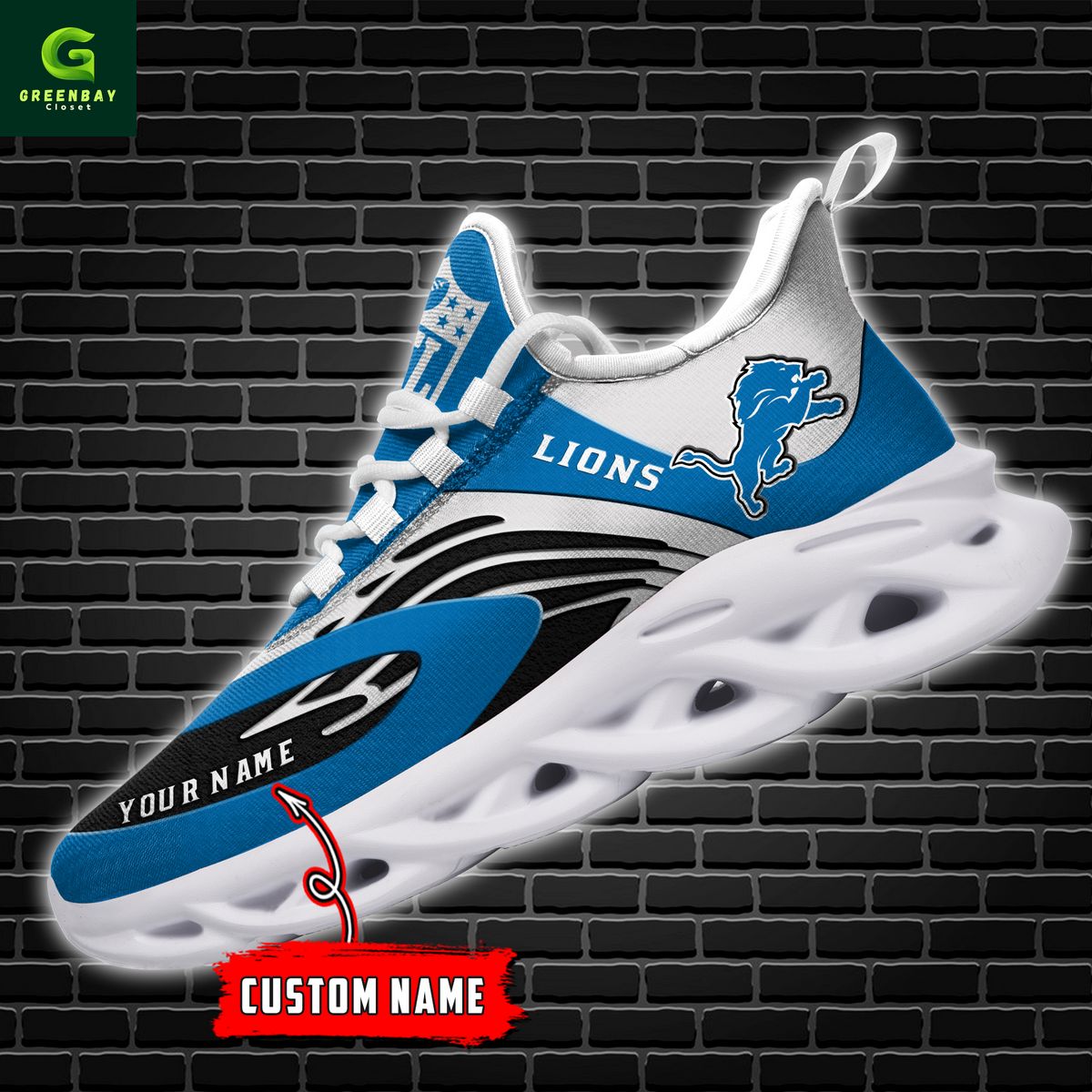 Ideafootwear Detroit Lions Max Soul Shoes Sneakers For Men And Women