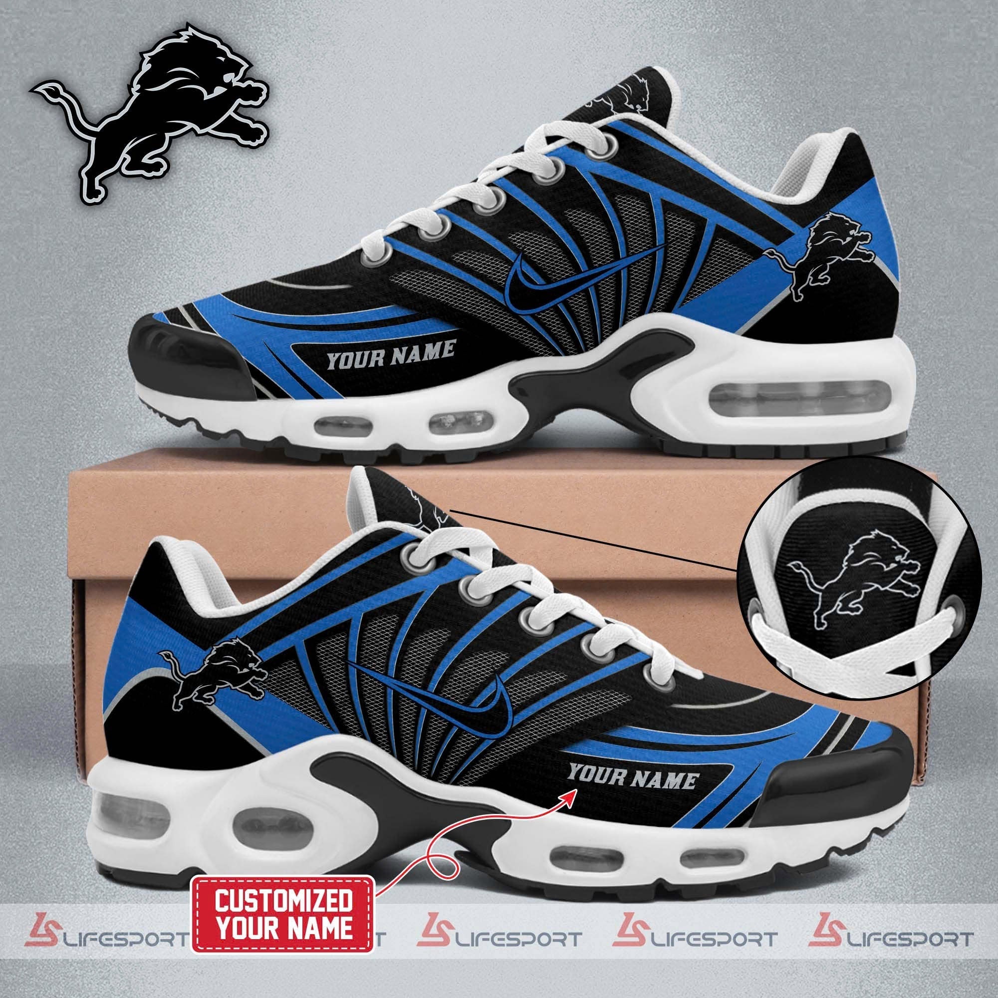 Ideafootwear Detroit Lions TN Shoes Sneakers For Men And Women