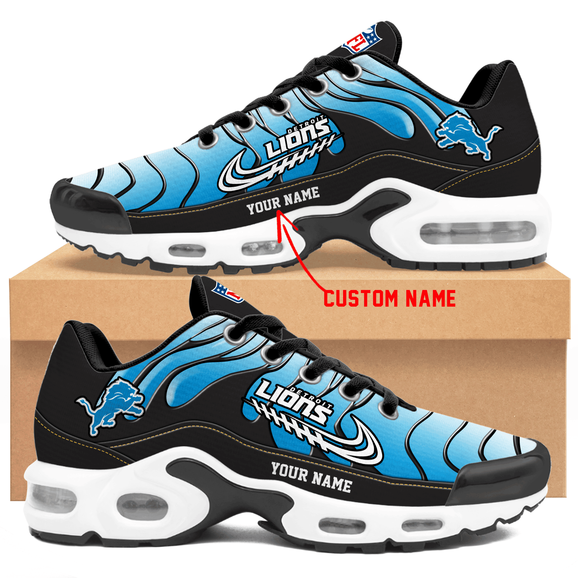 Ideafootwear Detroit Lions TN Shoes Sneakers For Men And Women