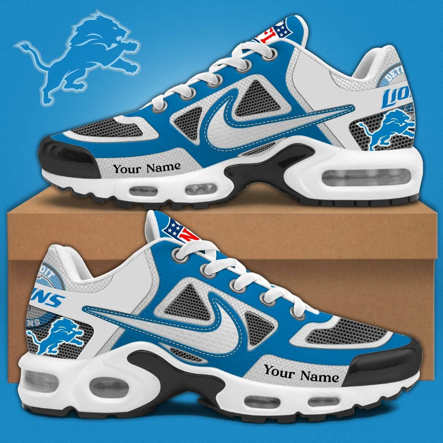 Ideafootwear Detroit Lions TN Shoes Sneakers For Men And Women
